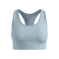 Seamless Medium Padded Sport Sujetador deportivo Mujeres-azul claro