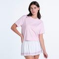 Power Box Camiseta de manga corta Mujeres - rosa, blanco