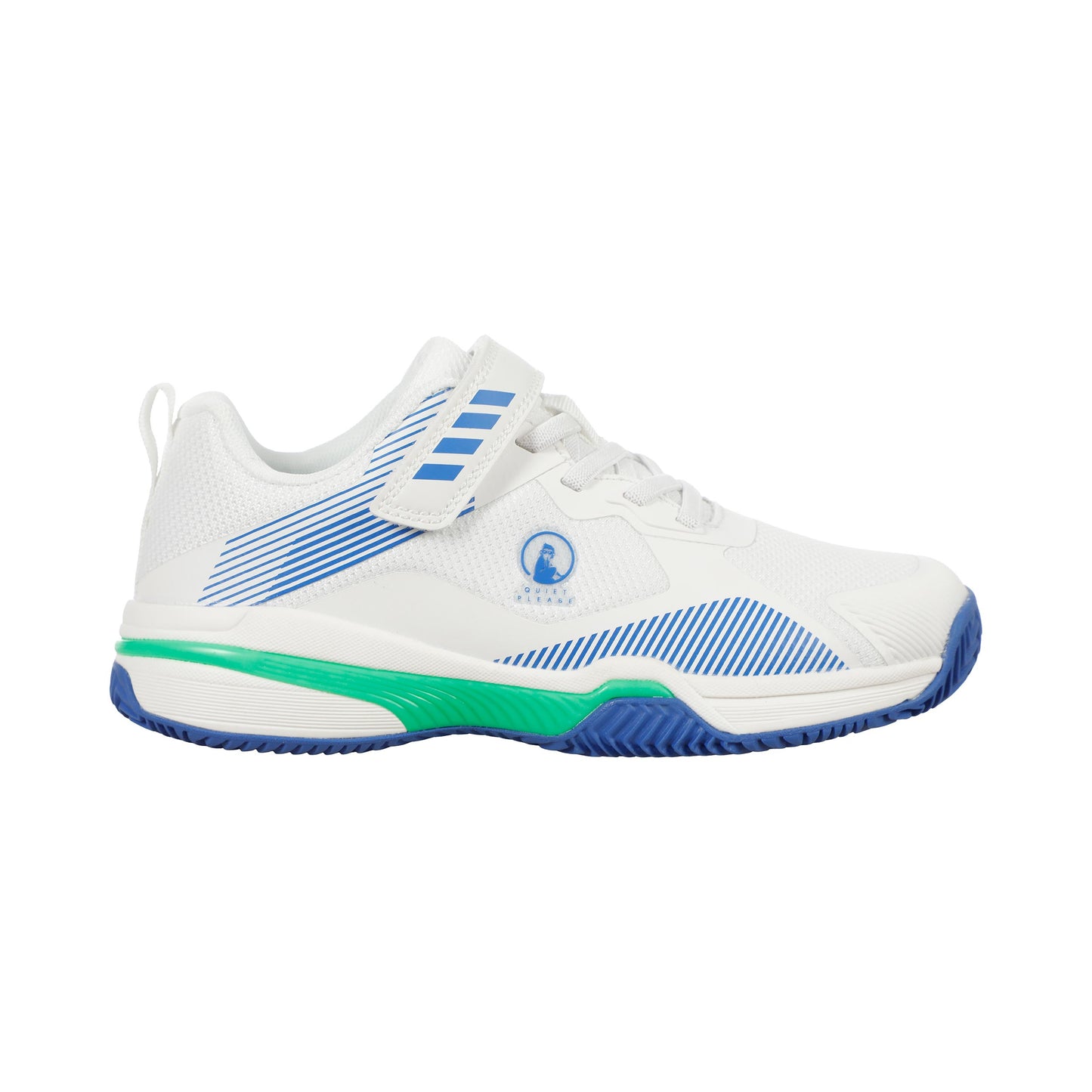 Quiet Please Match Velcro Clay Zapatilla tierra batida Niños-blanco, azul