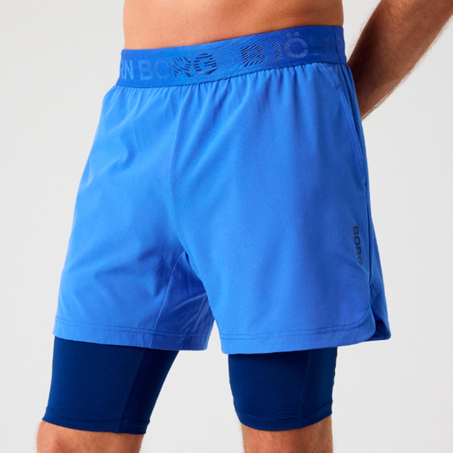 Björn Borg Borg 2 In 1 Shorts Hombres - azul claro