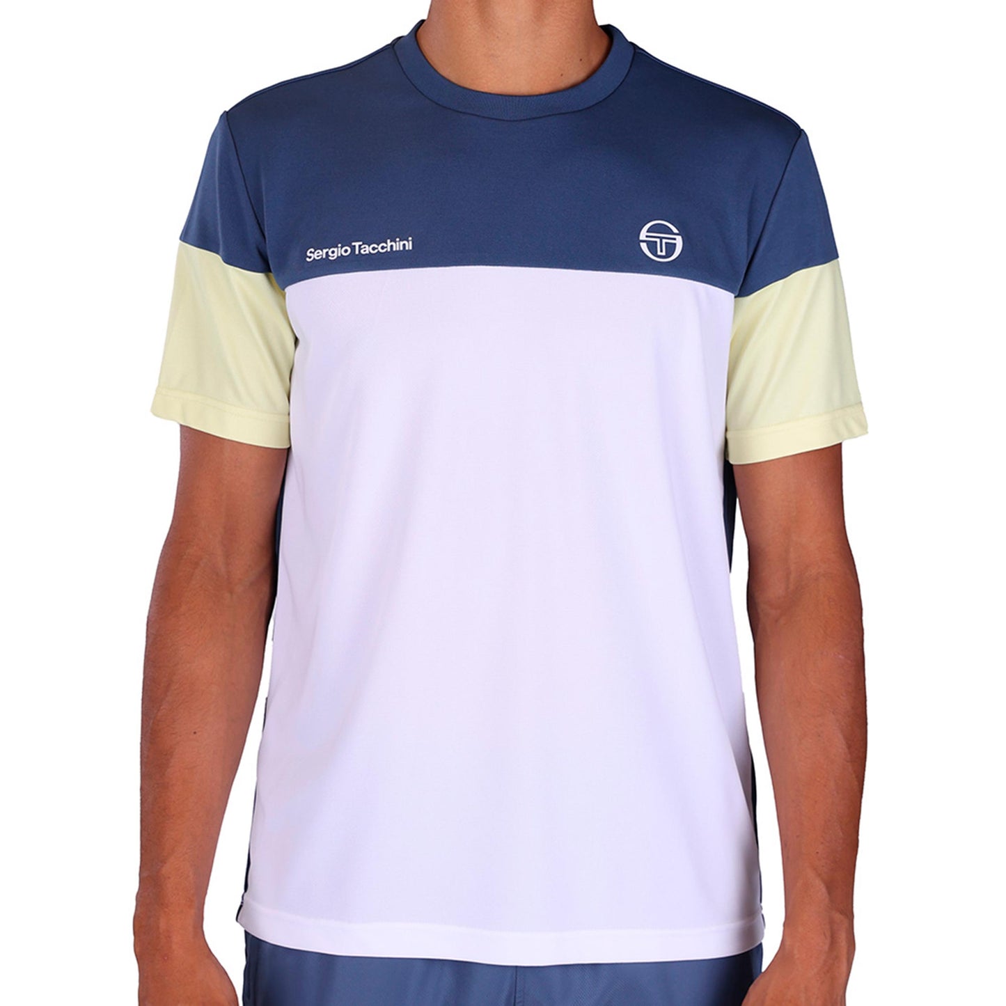 Sergio Tacchini Prave Camiseta de manga corta Hombres - azul-gris, blanco
