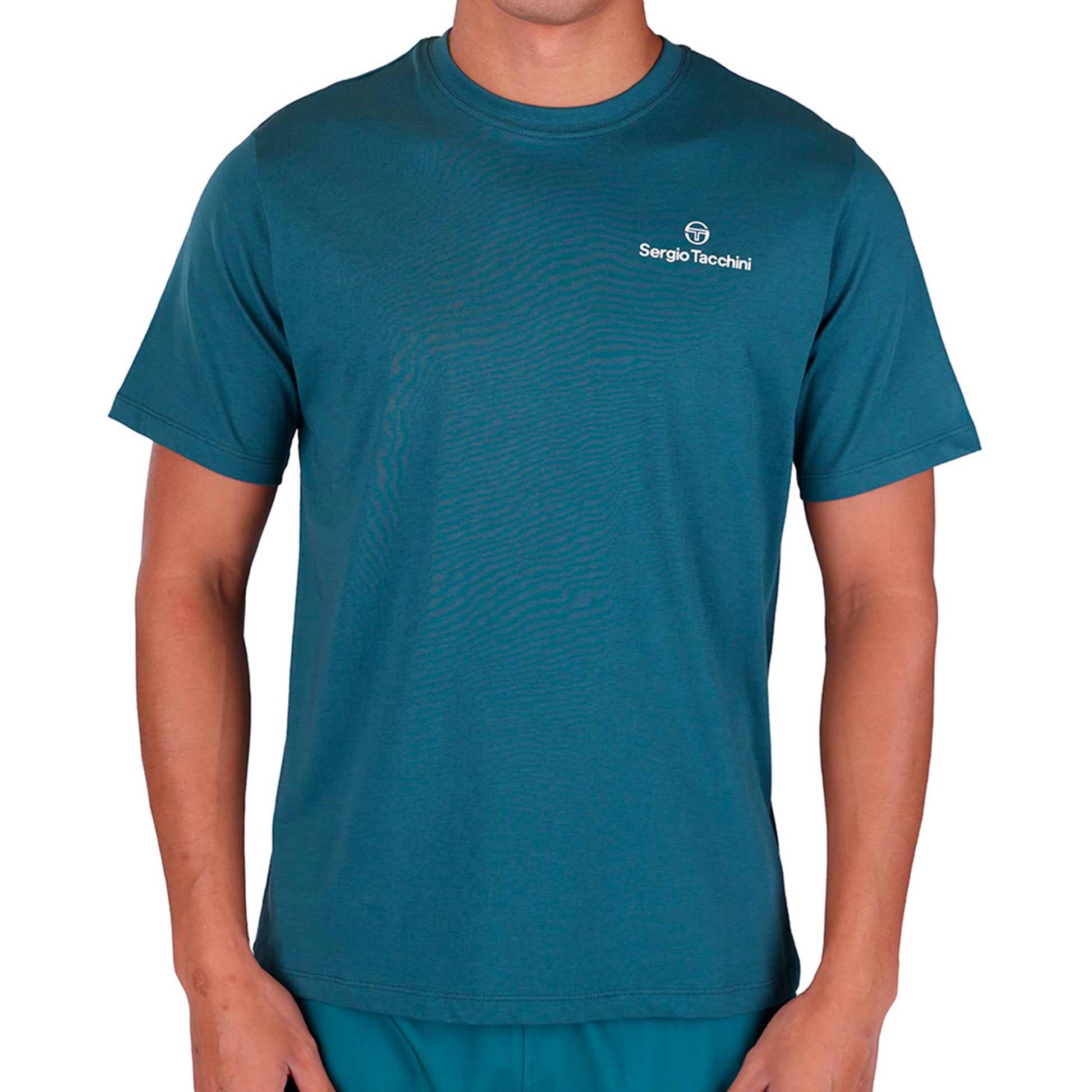 Sergio Tacchini Bold Camiseta de manga corta Hombres - color petróleo, blanco