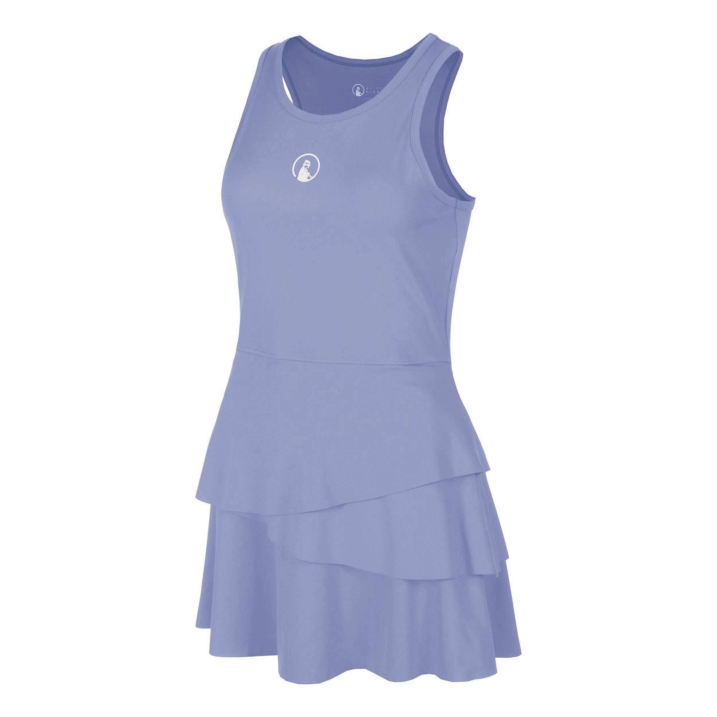 Quiet Please Glow Flounce Vestido Mujeres - azul, crema