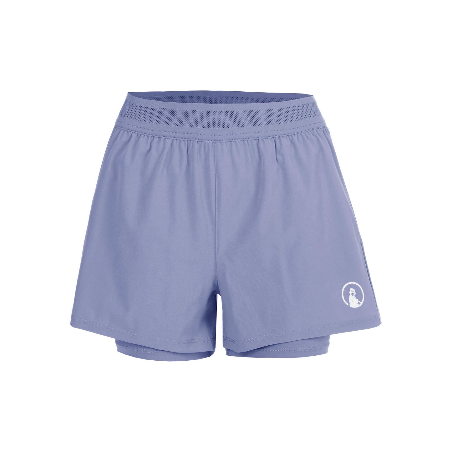 Quiet Please Glow Rematch 2In1 Shorts Mujeres - azul