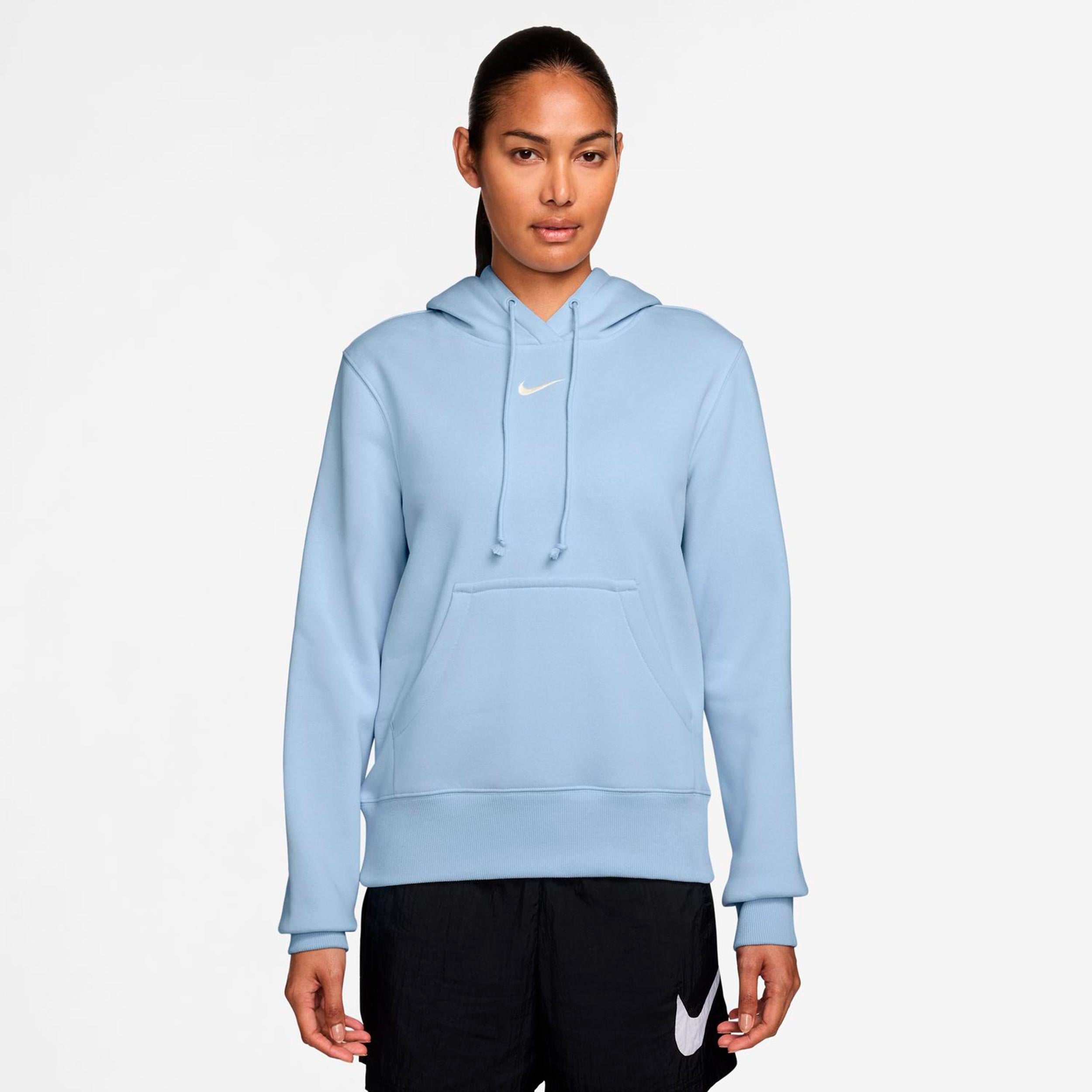 Nike Phoenix Fleece Sudadera con capucha Mujeres - azul claro