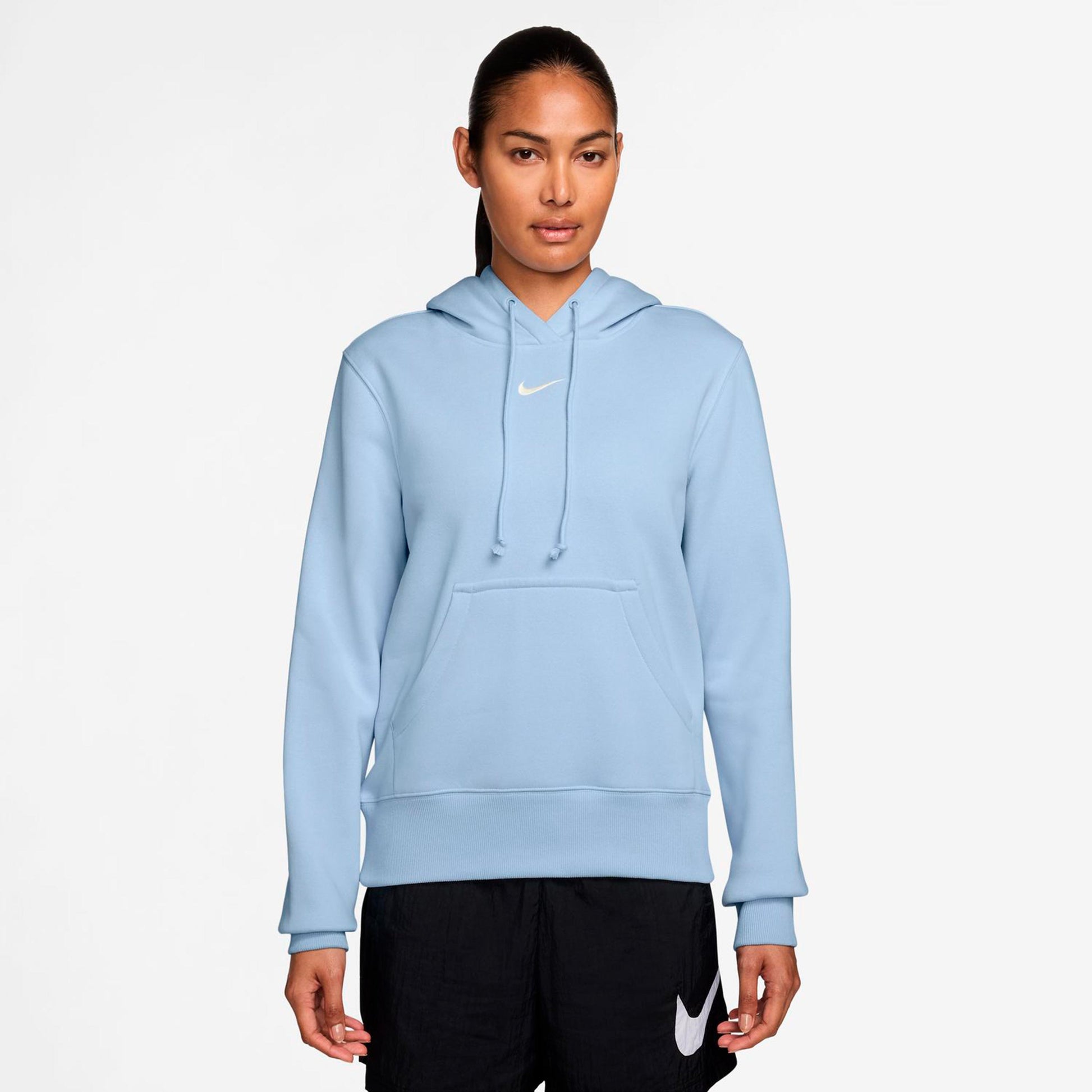 Nike Phoenix Fleece Sudadera con capucha Mujeres - azul claro