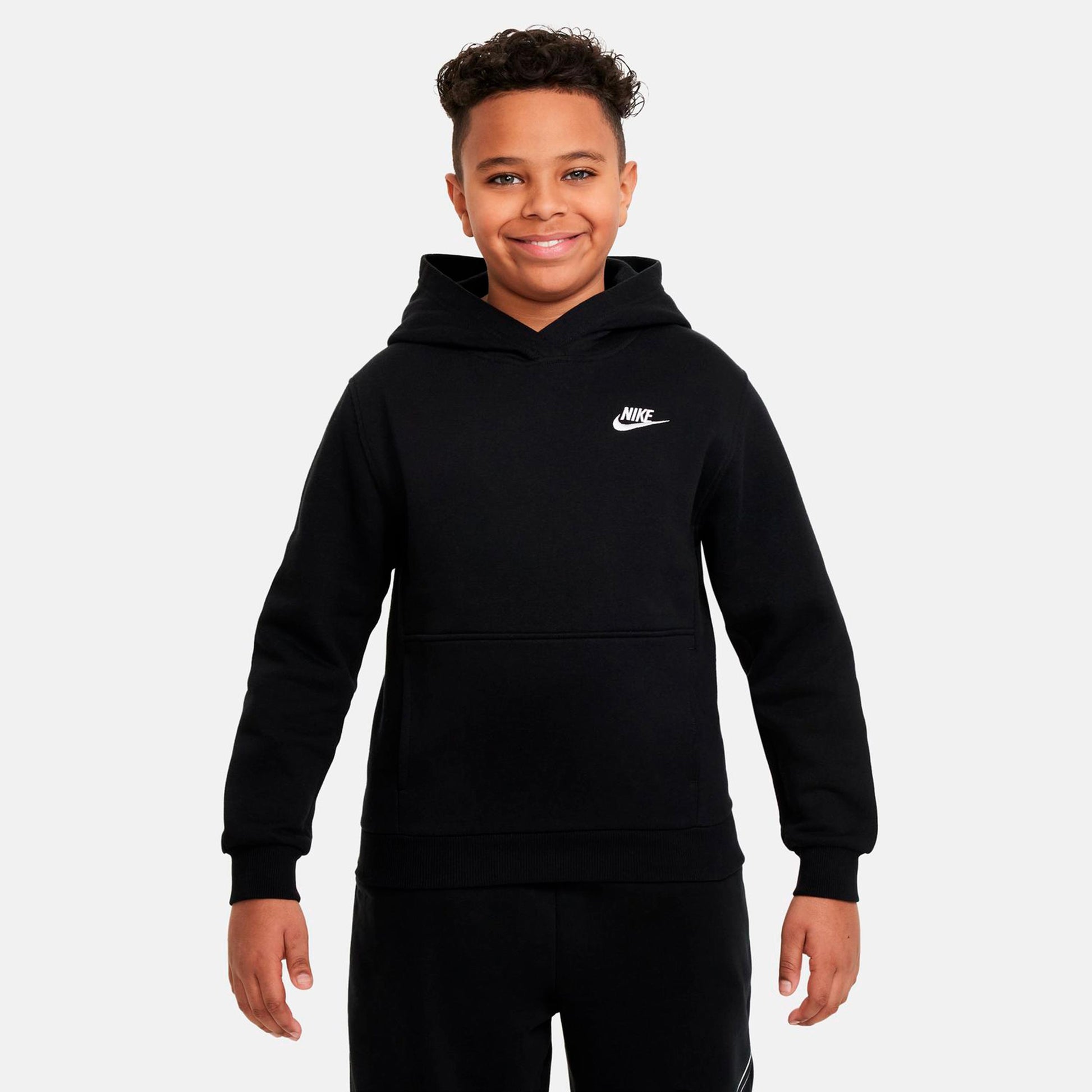 Nike Club Fleece Sudadera con capucha Niños - negro