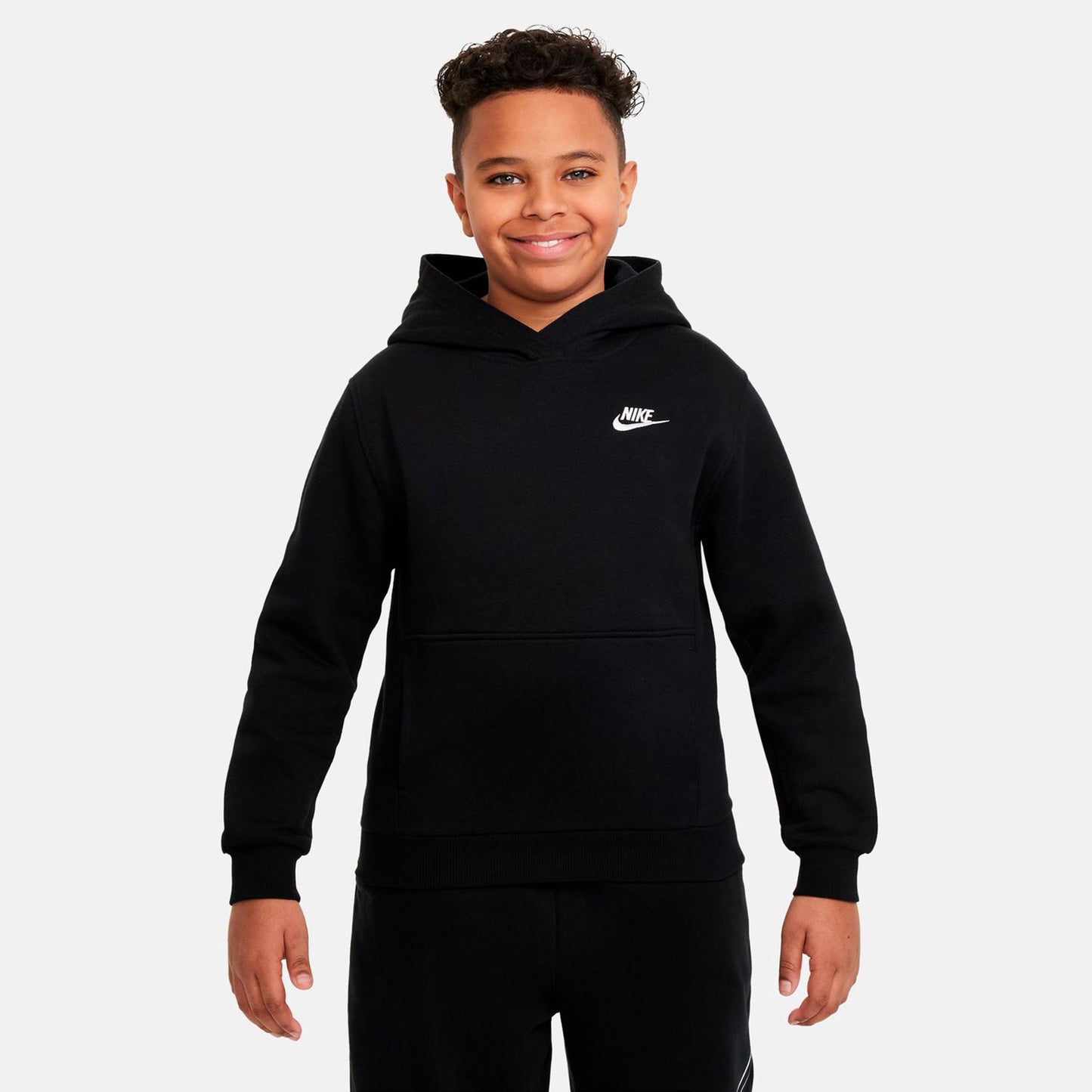 Nike Club Fleece Sudadera con capucha Niños - negro