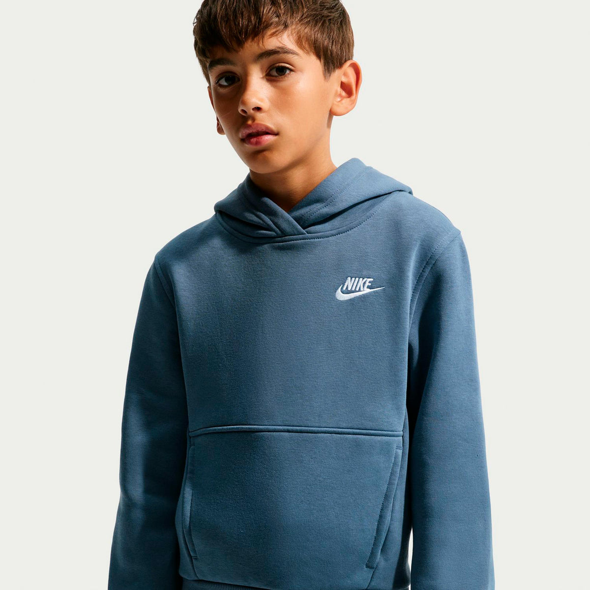 Nike Club Fleece Sudadera con capucha Niños - azul-gris
