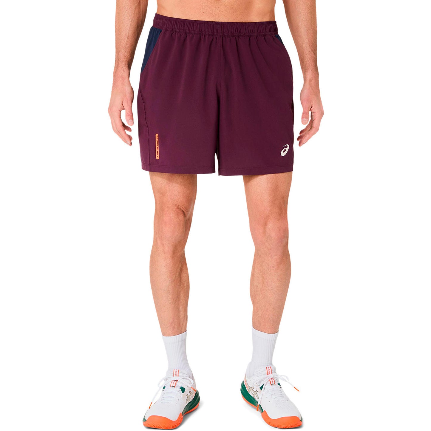 ASICS Court 7in Shorts Hombres - rojo vino