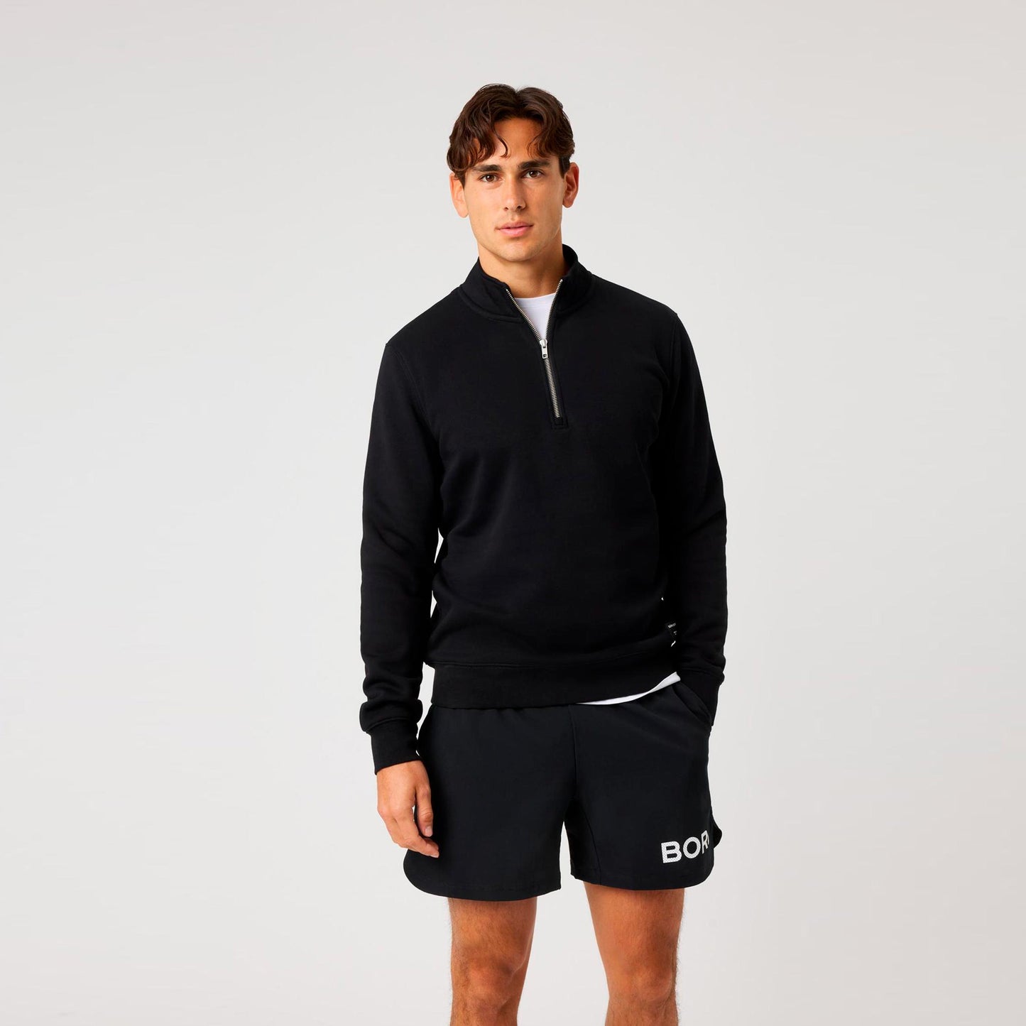 Björn Borg Centre Half Zip Sudadera Hombres - negro