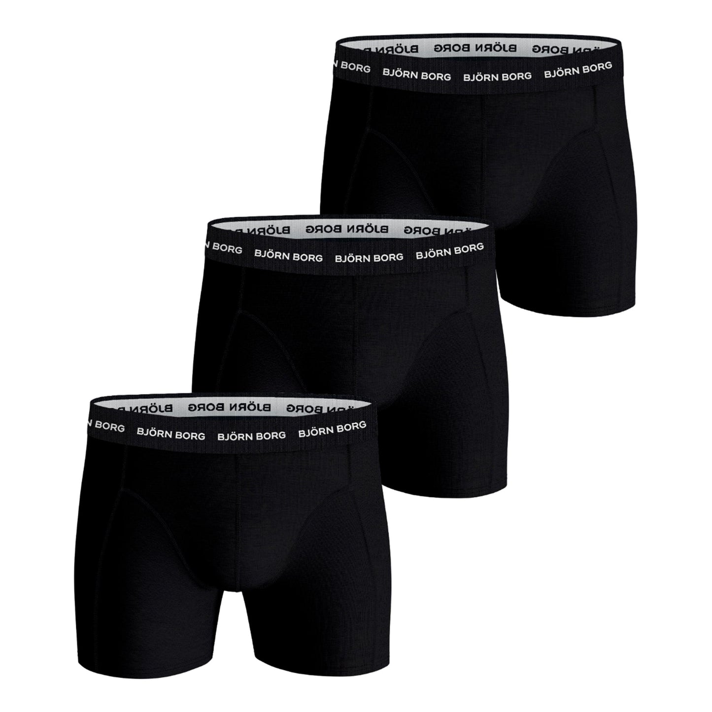 Björn Borg Cotton Stretch Calzoncillos tipo bóxer Pack de 3 Hombres - negro