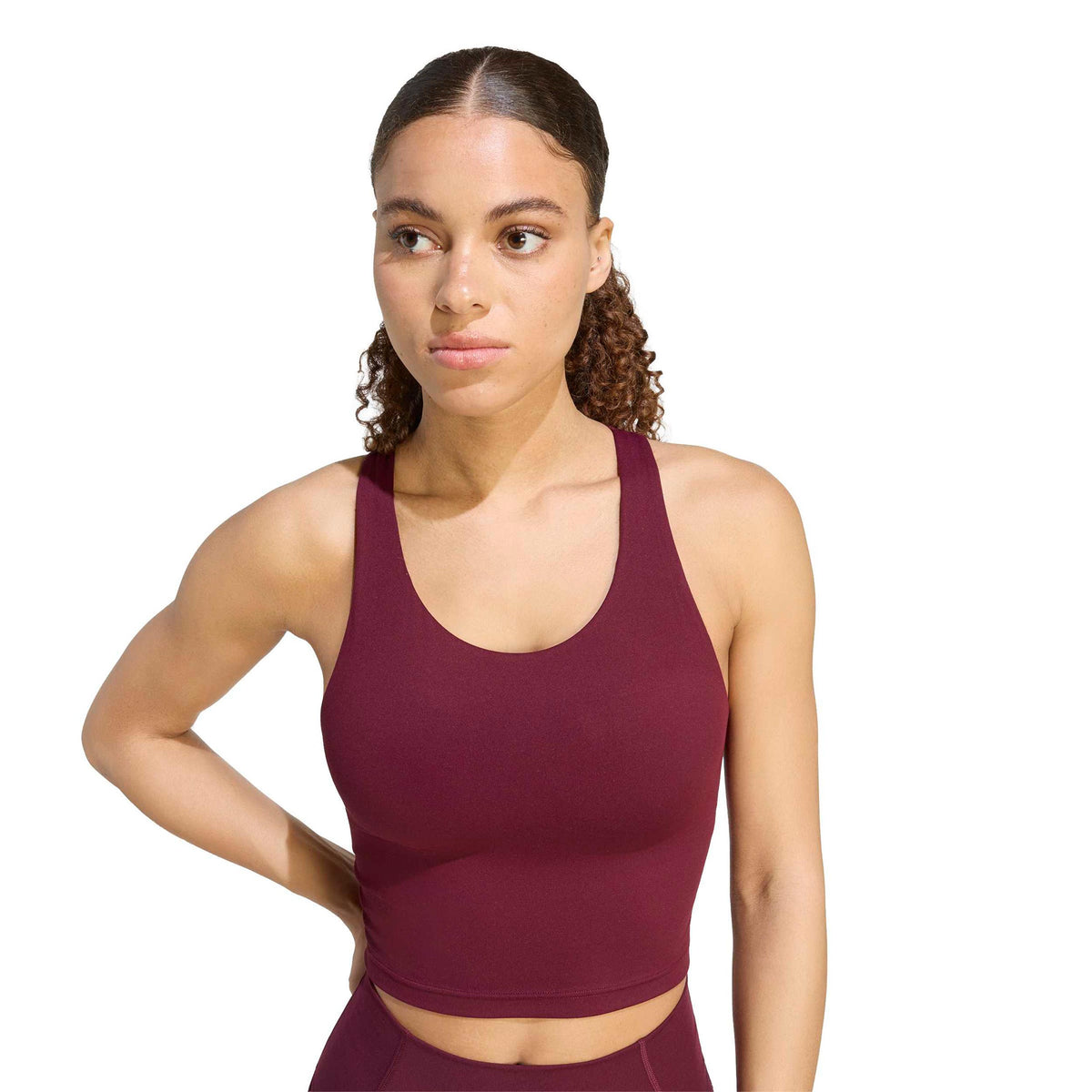 adidas All Me Medium Support Sujetador deportivo Mujeres - rojo vino