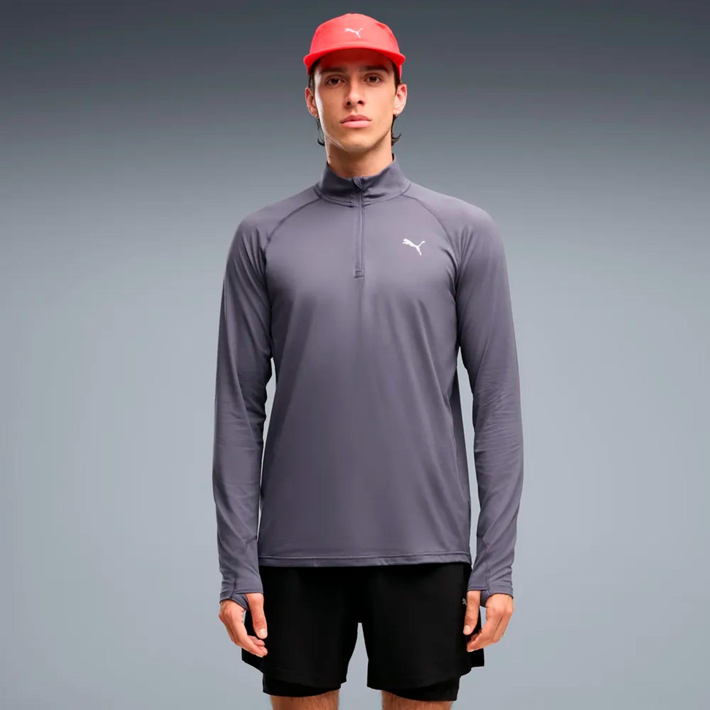 Puma Velocity Cloudspun 1/4 Zip  Camiseta de running Hombres - gris