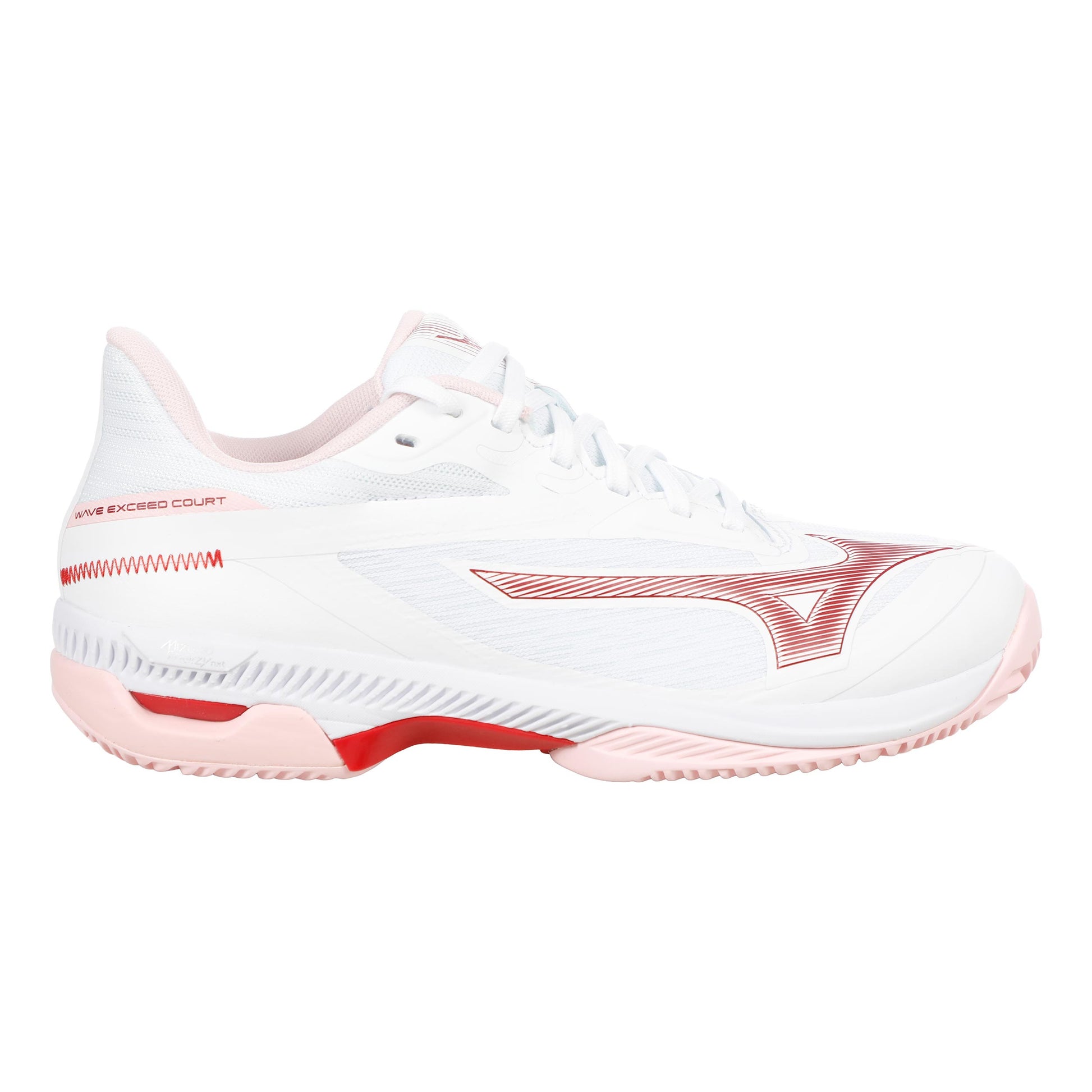 Mizuno Wave Exceed Court Zapatilla tierra batida Mujeres - blanco, baya
