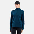 Essential Thermal Midlayer 1/2 Zip Camiseta de running Mujeres - color petróleo