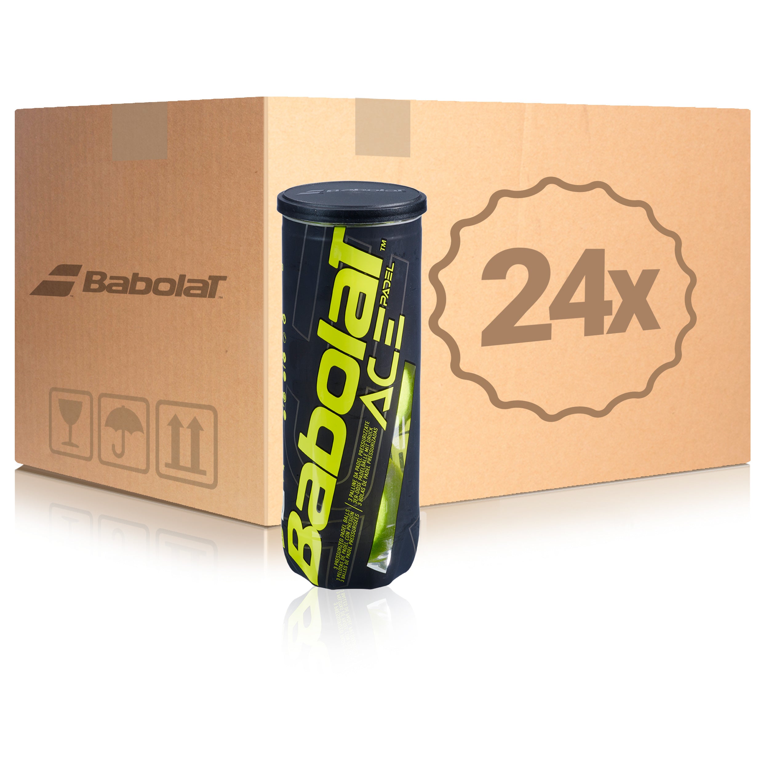 Babolat 24 botes de 3 pelotas Ace Padel X3  En caja