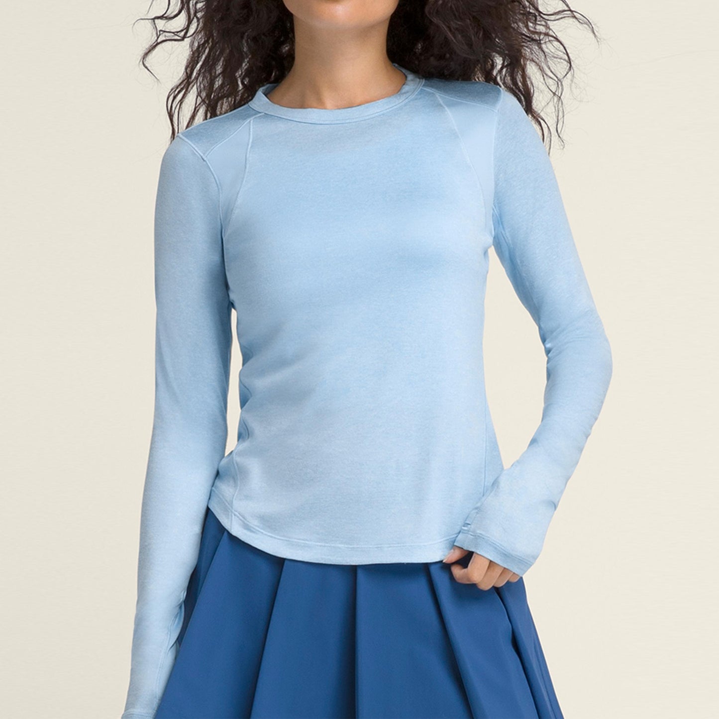 Wilson W All Day Long Sleeve Camiseta de manga larga -azul