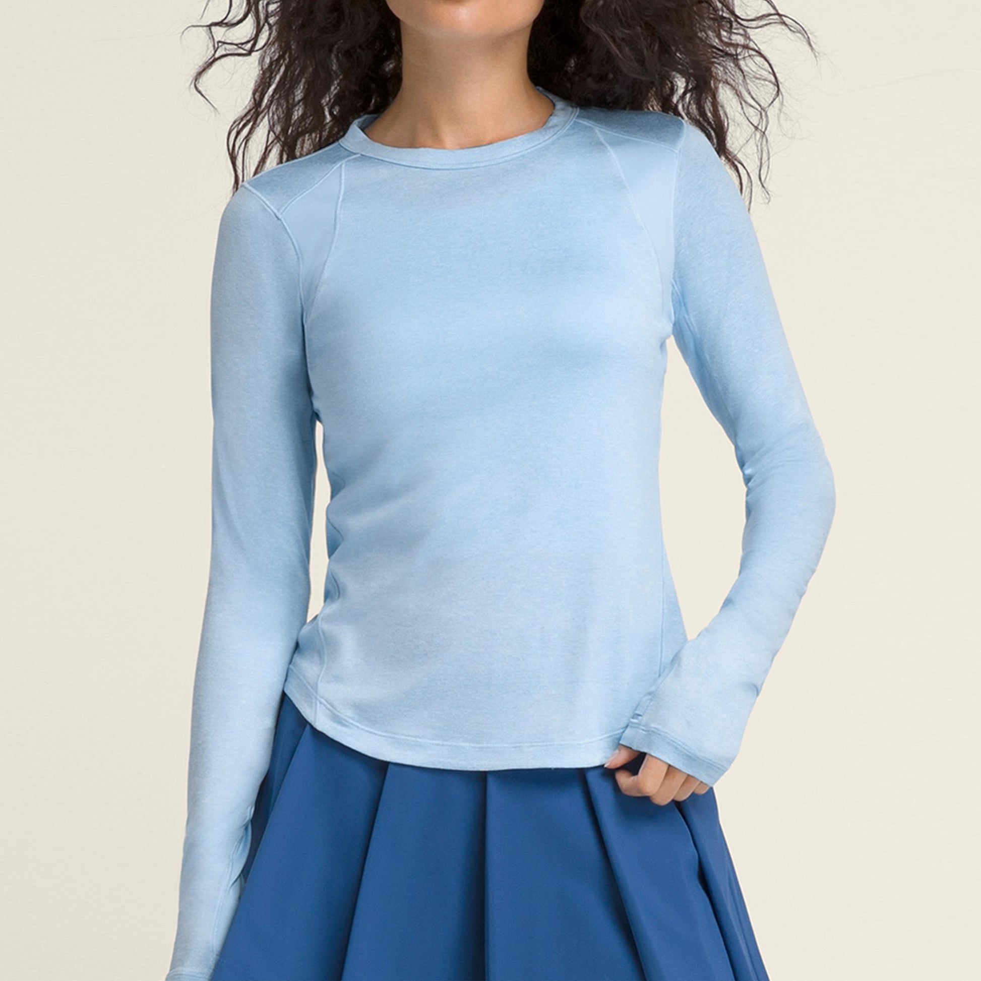 Wilson W All Day Long Sleeve Camiseta de manga larga -azul