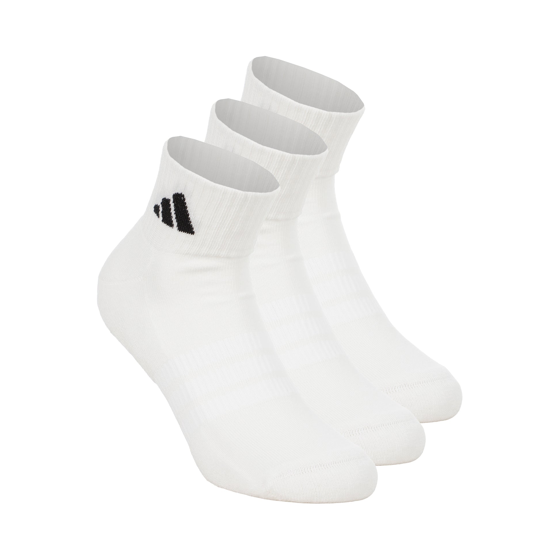 adidas Essentials Ankle 3P Calcetines de tenis - Pack de 3 Unisex-blanco, negro
