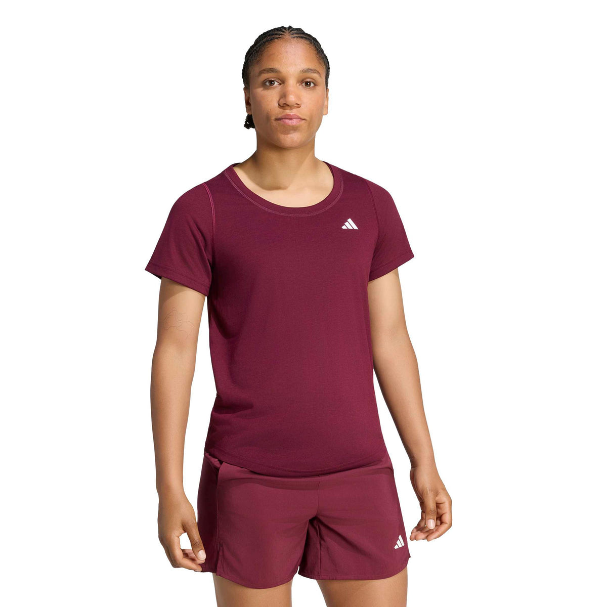 adidas We Min SCP Camiseta de manga corta Mujeres - rojo vino