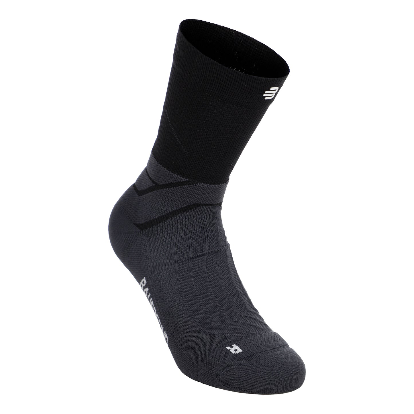 Bauerfeind Run Performance Mid Cut  Calcetines para correr Hombres-negro