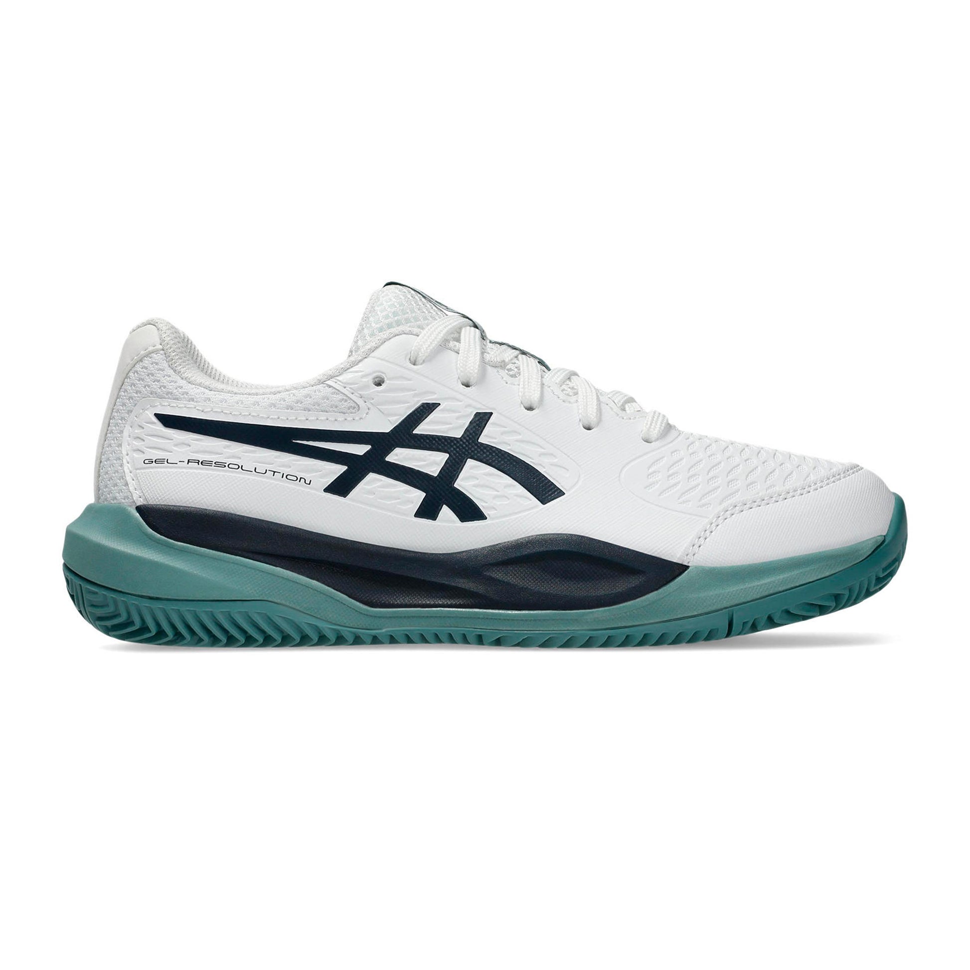 ASICS Gel-Resolution X GS Zapatilla tierra batida Niños - blanco, color petróleo