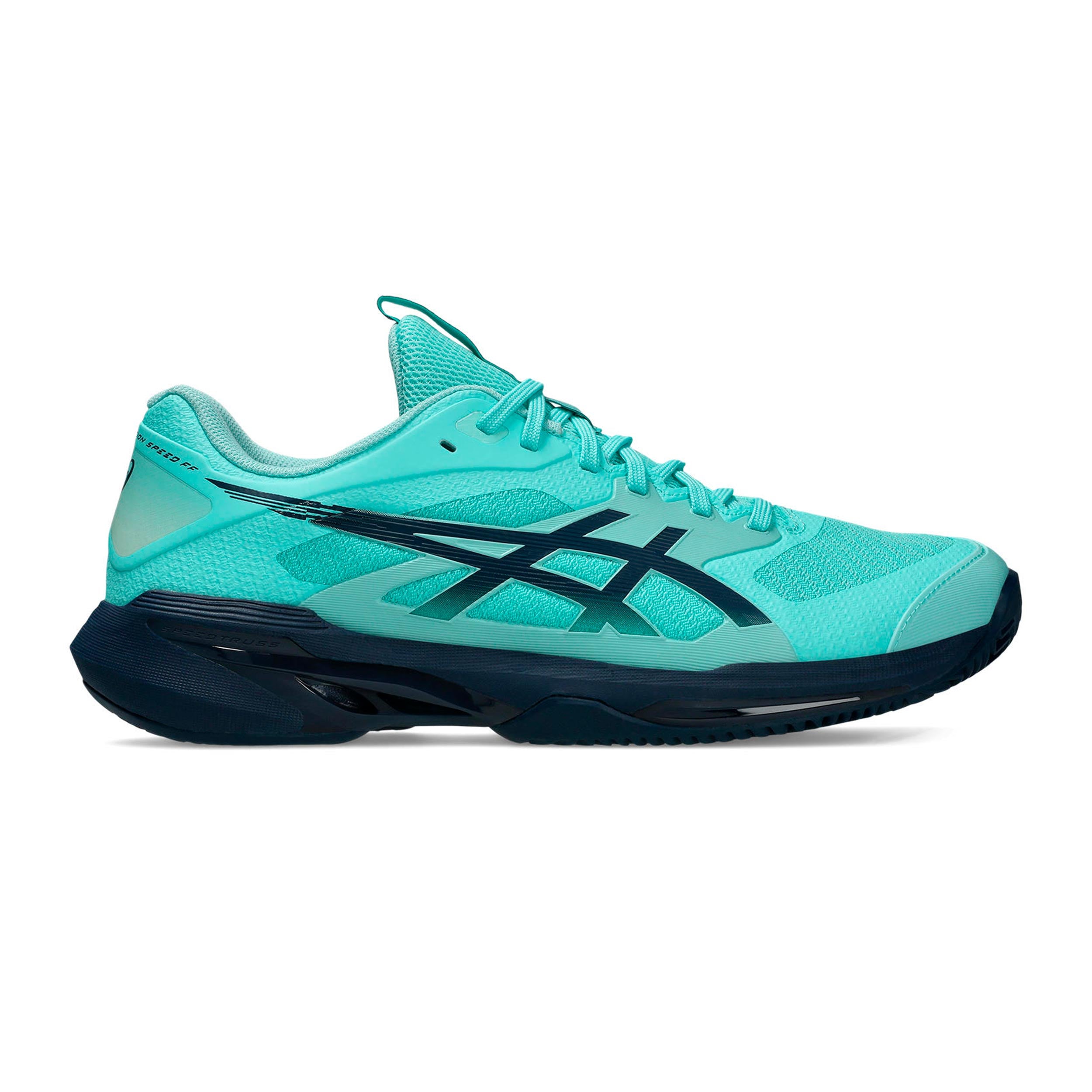 ASICS Solution Speed FF 4 Zapatilla tierra batida Hombres - menta, azul oscuro