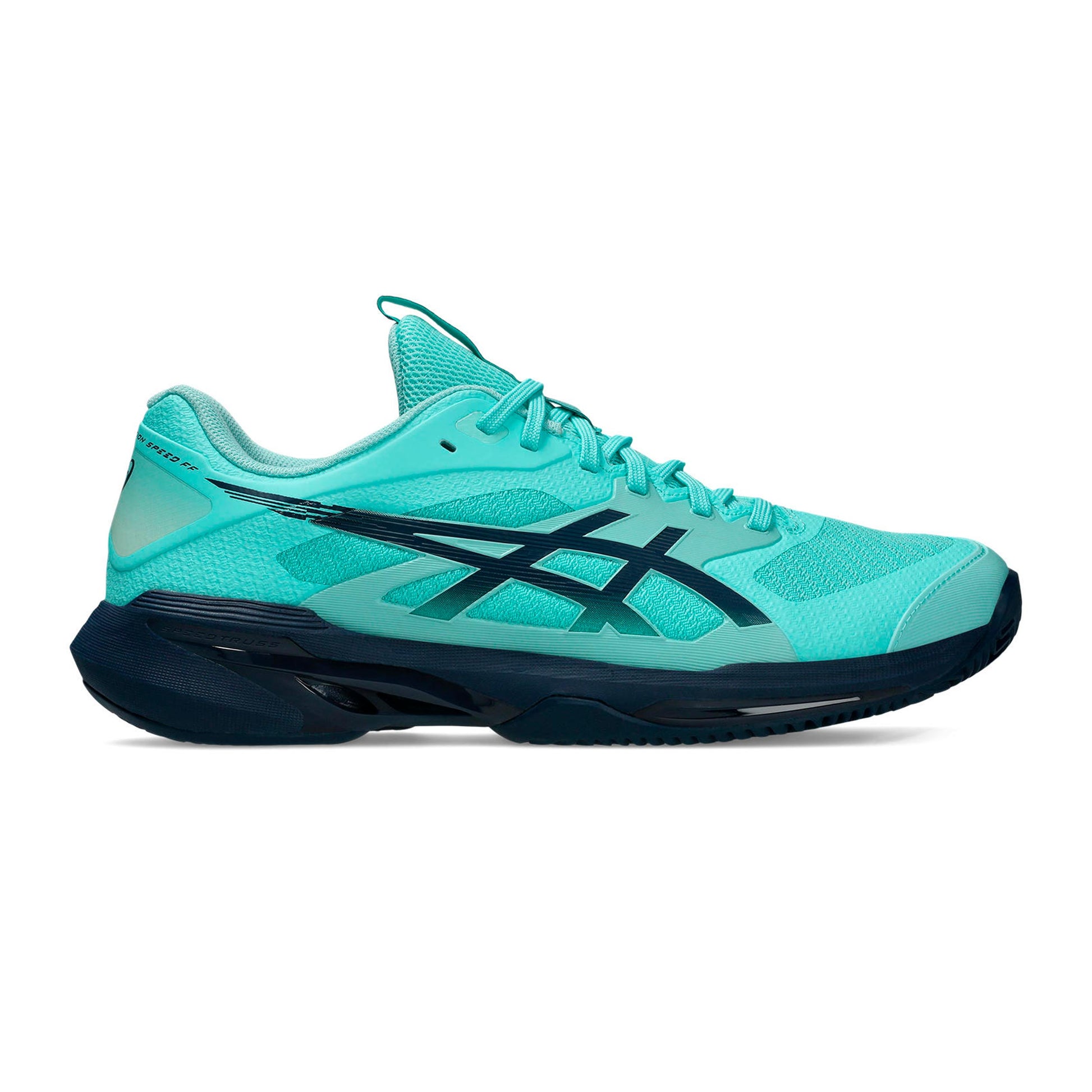 ASICS Solution Speed FF 4 Zapatilla tierra batida Hombres - menta, azul oscuro