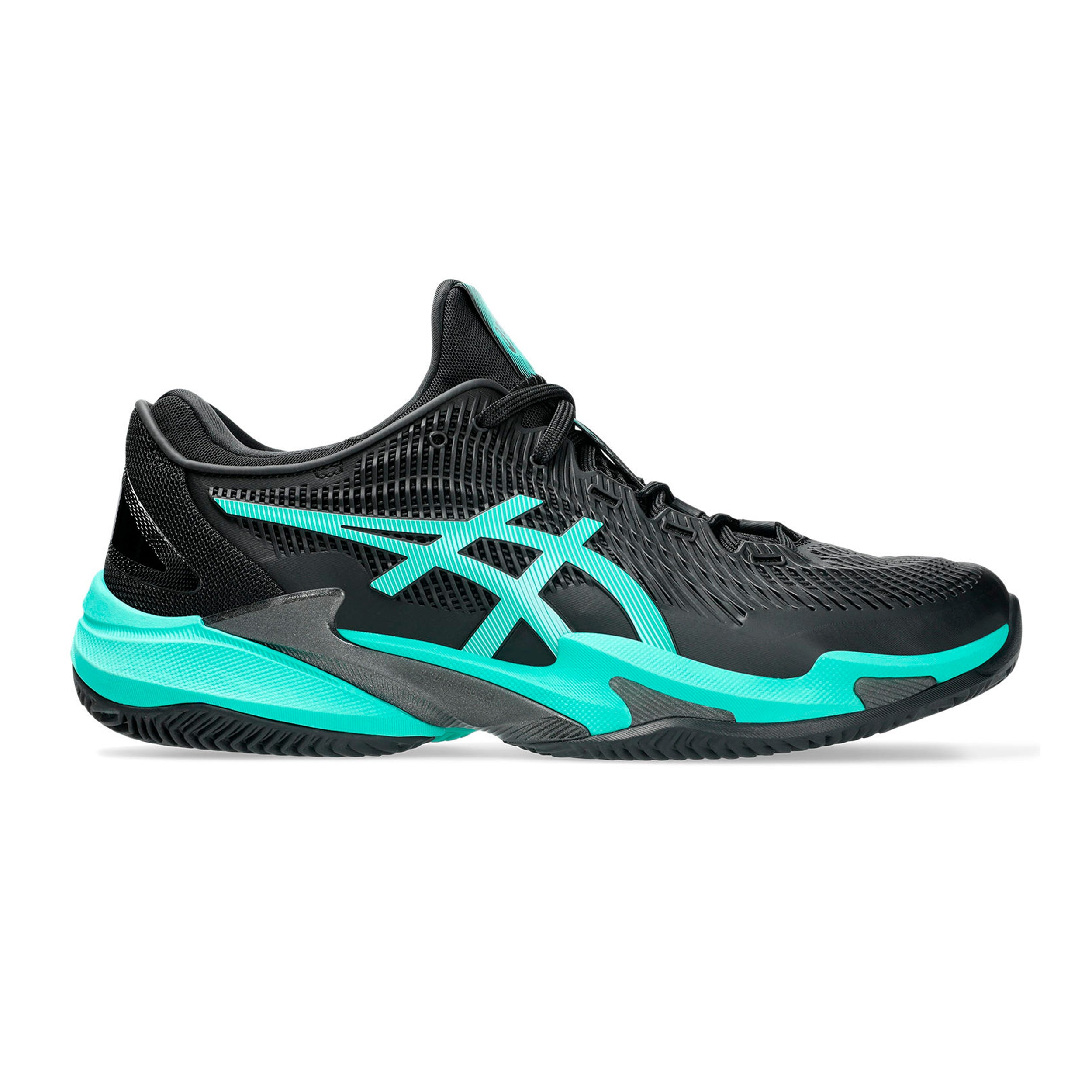Court FF 3 Zapatilla tierra batida Hombres - negro, turquesa