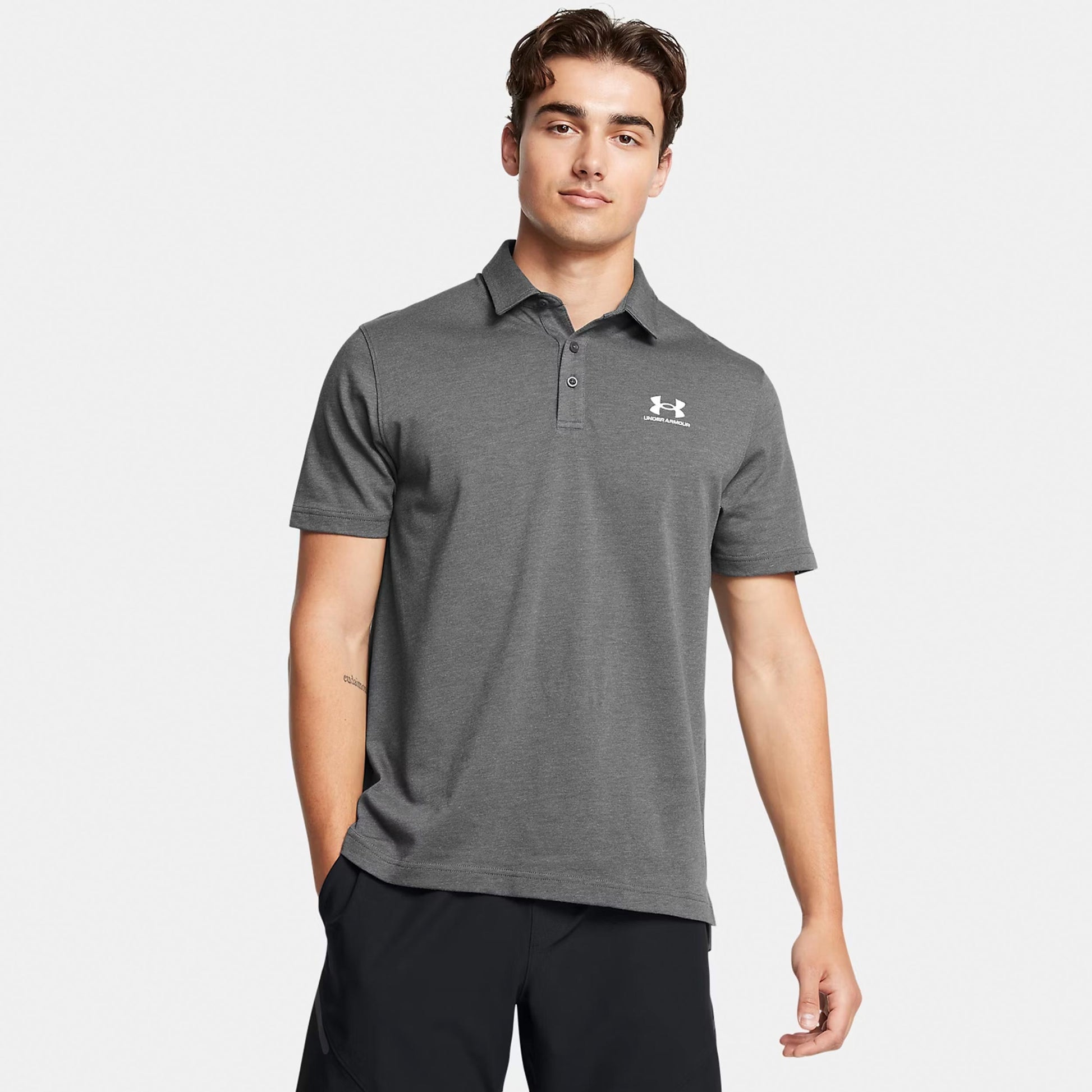 Under Armour Icon Polo Hombres - gris, blanco