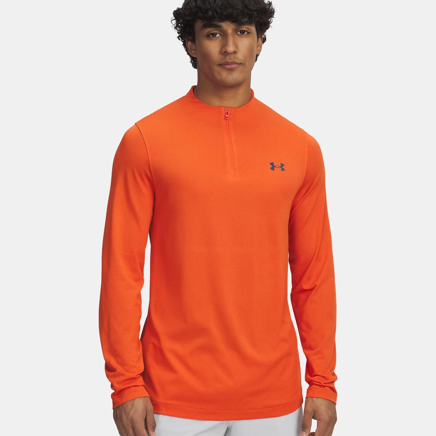 Under Armour Vanish Elite Seamless 1/4 Zip Camiseta de manga larga Hombres-naranja