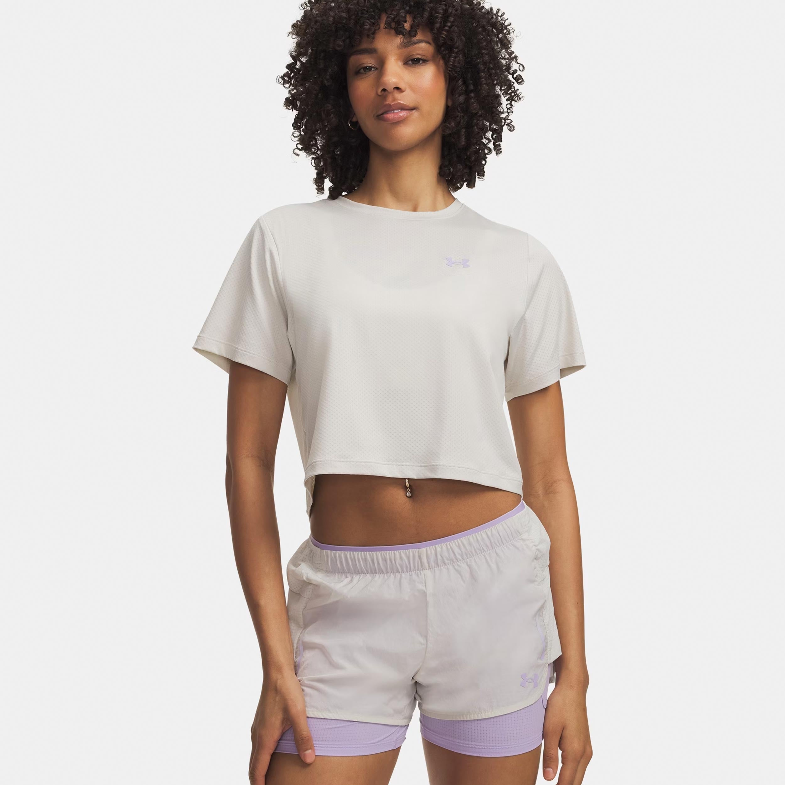 Under Armour Explor Trail Run Graphic  Camiseta de running Mujeres-blanco, lila