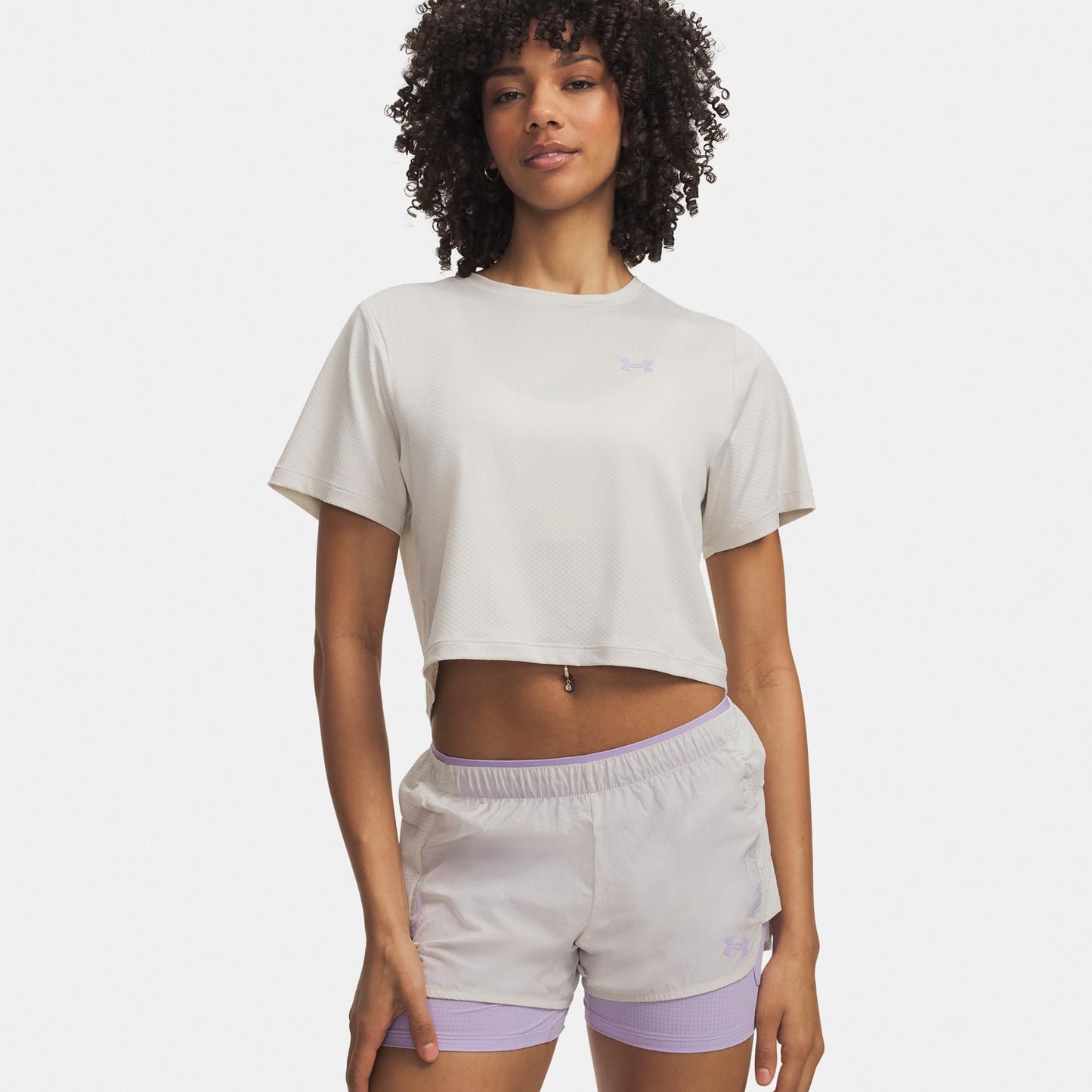 Under Armour Explor Trail Run Graphic  Camiseta de running Mujeres-blanco, lila