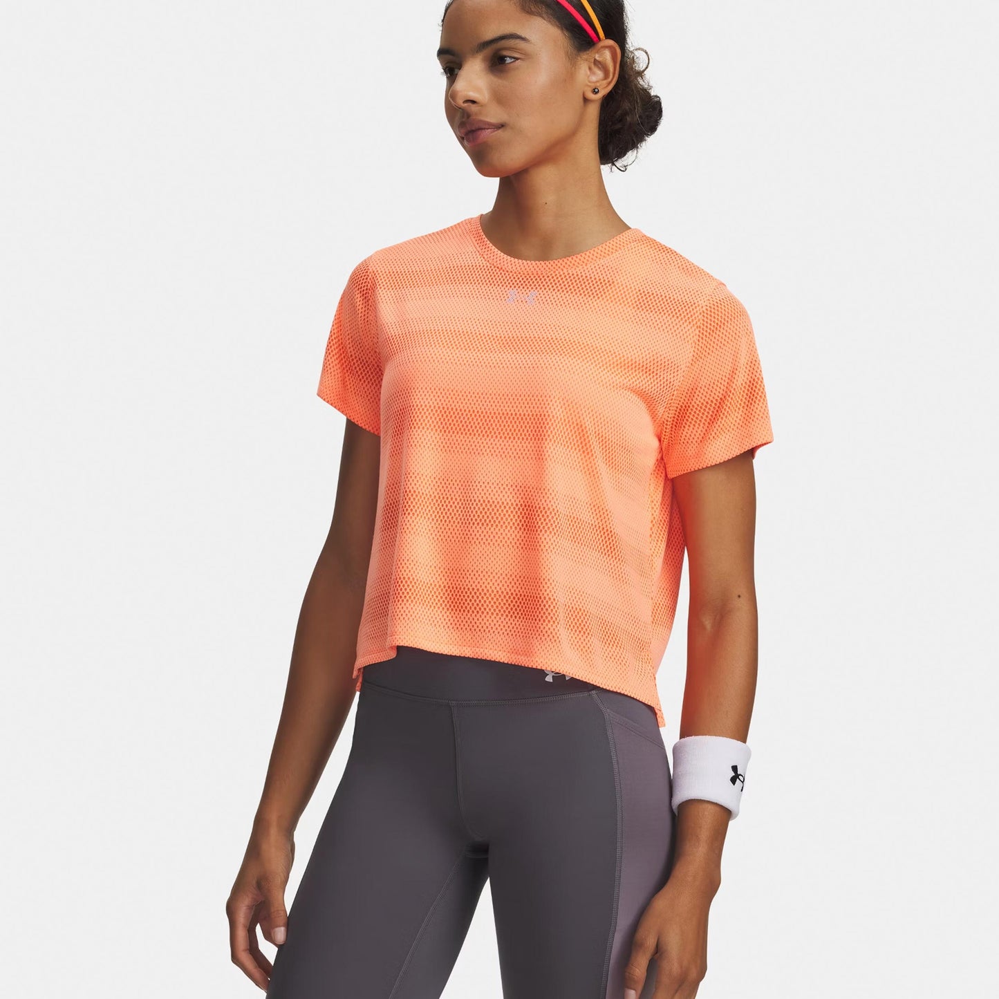 Under Armour Velociti  Camiseta de running Mujeres - naranja, plateado