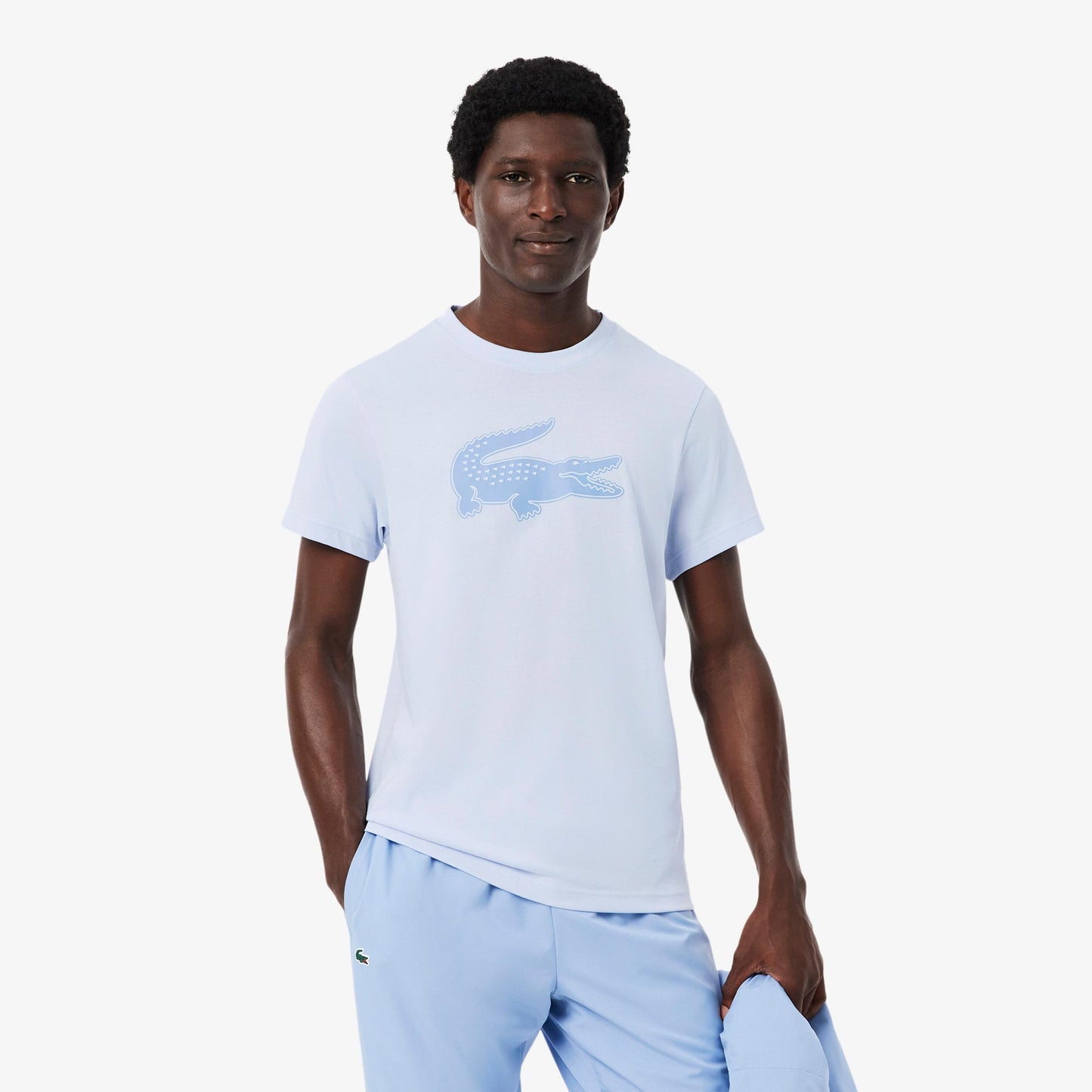 Lacoste Camiseta de manga corta Hombres - azul claro, azul-gris