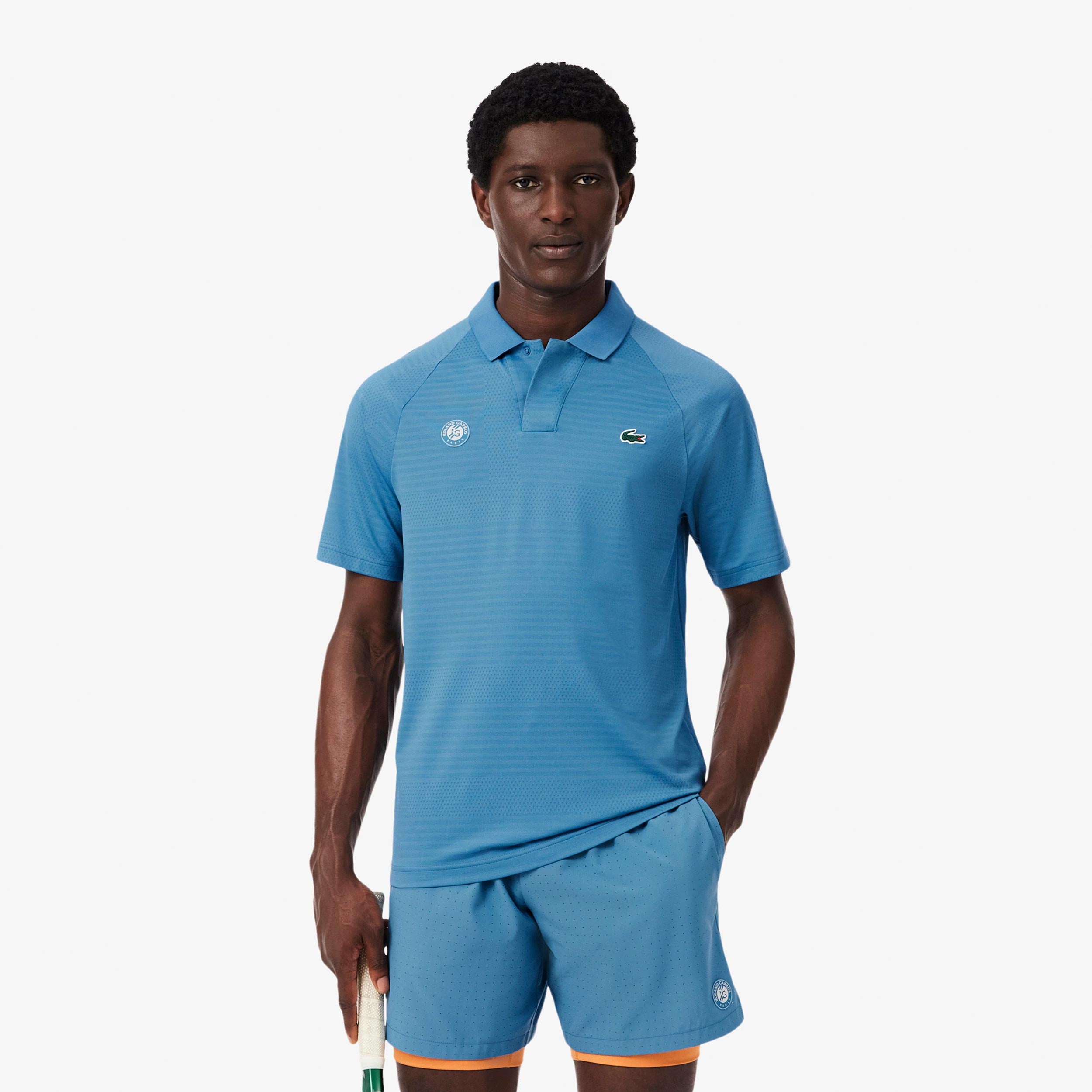 Lacoste Polo Hombres - azul-gris