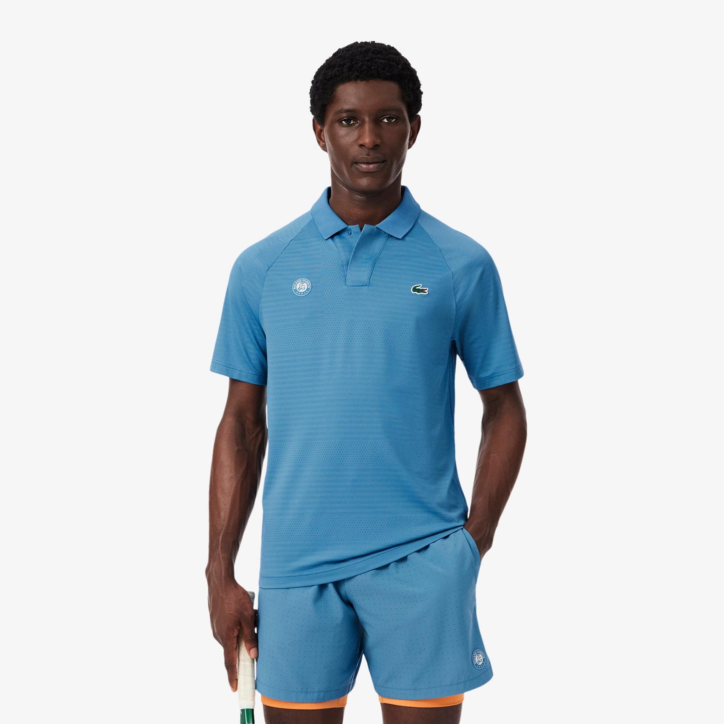Lacoste Polo Hombres - azul-gris