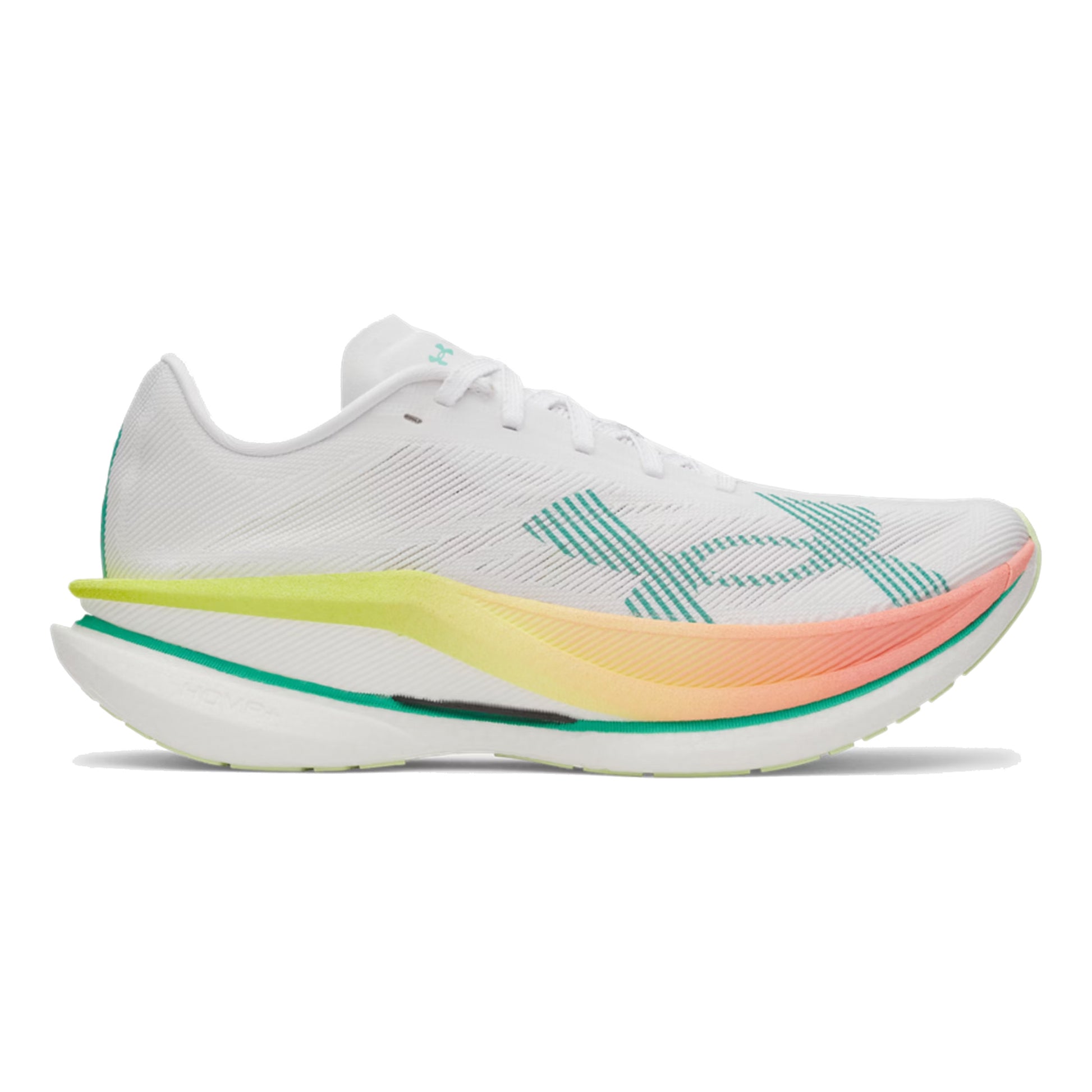 Under Armour Velociti Elite 3 Zapatilla de competición Unisex-blanco, verde claro