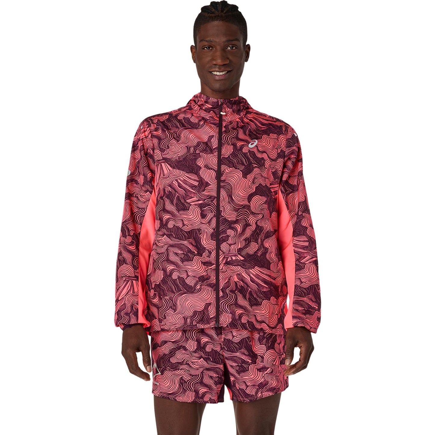 ASICS Fujitrail Packable  Chaqueta para correr Hombres - coral, rojo vino