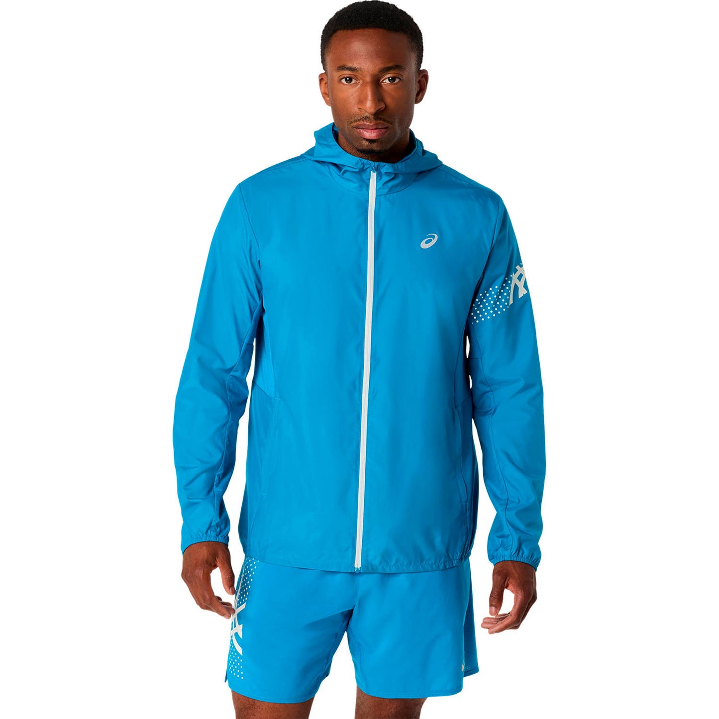 ASICS Icon  Chaqueta para correr Hombres - azul, beige