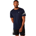 Icon  Camiseta de running Hombres - azul oscuro, beige
