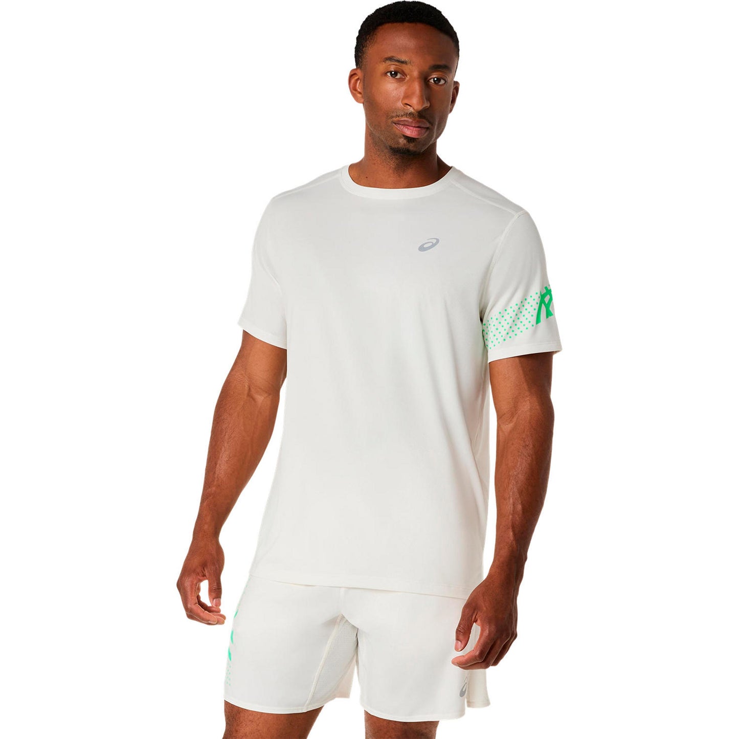 ASICS Icon  Camiseta de running Hombres - beige, verde