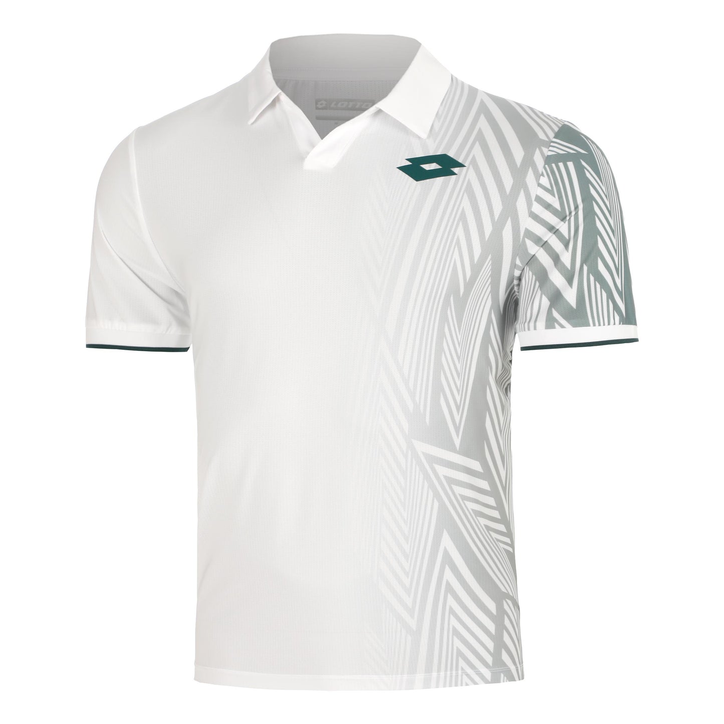 Lotto Tech VI Polo Hombres - blanco, color petróleo