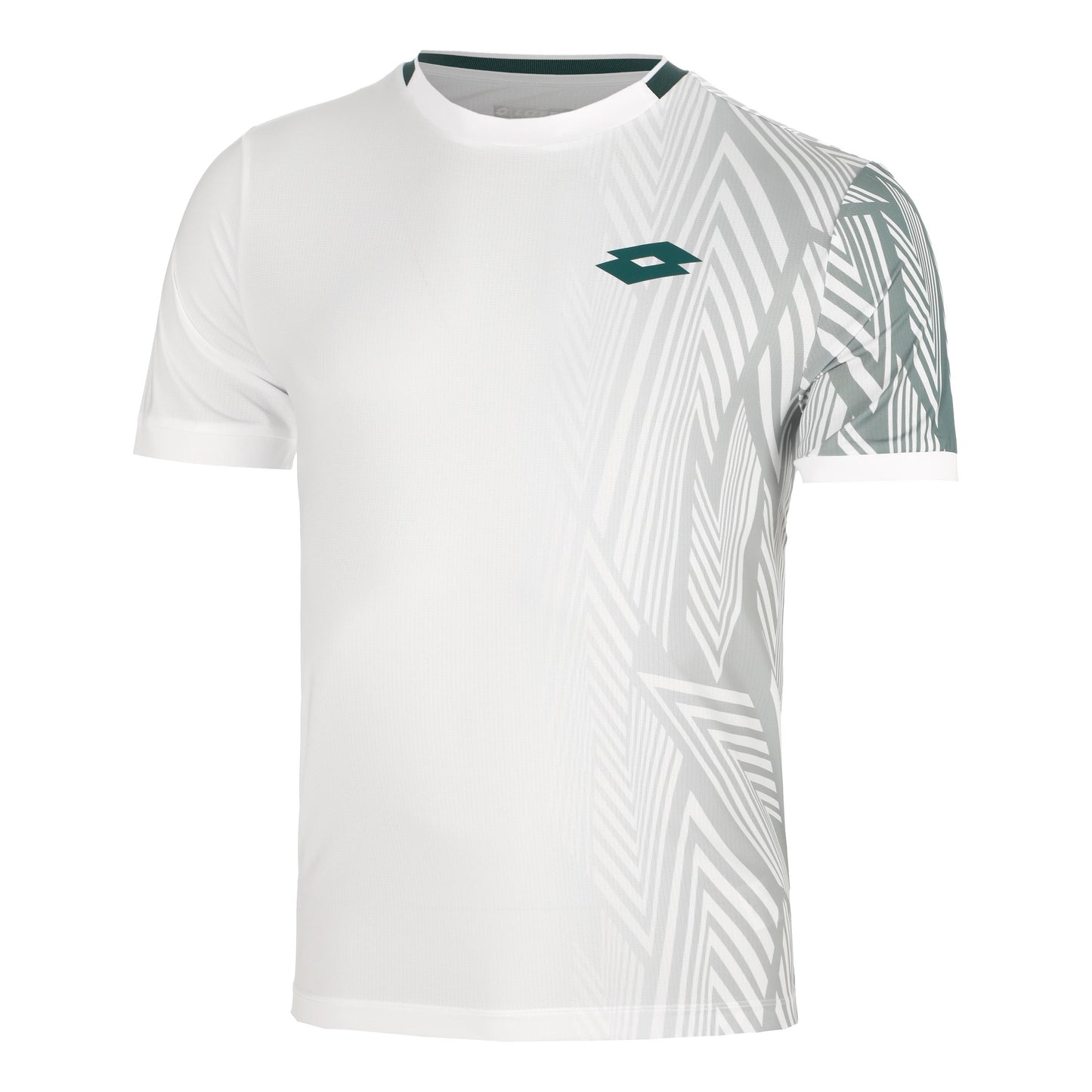 Lotto Tech VI Camiseta de manga corta Hombres - blanco, color petróleo