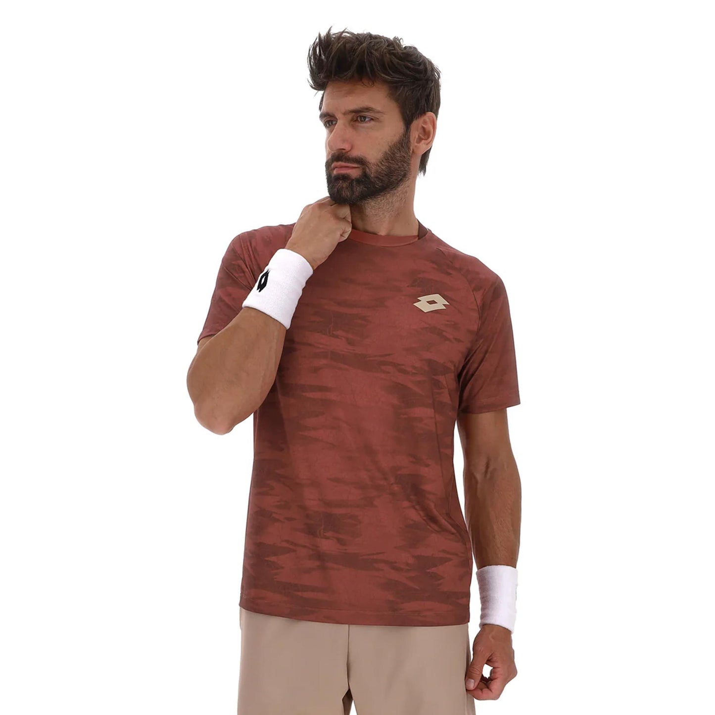 Lotto Tech VI Camiseta de manga corta Hombres - rojo oscuro