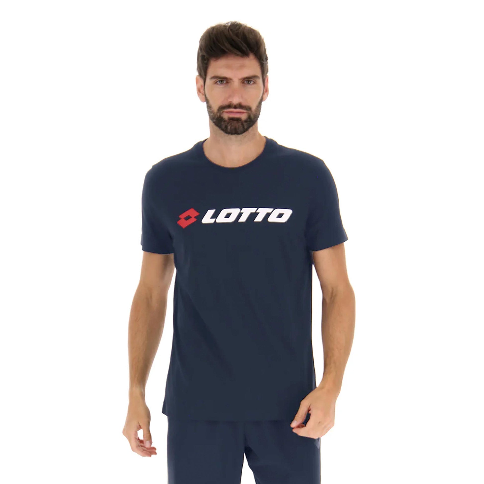 Lotto MSC II Logo Camiseta de manga corta Hombres - azul oscuro, blanco