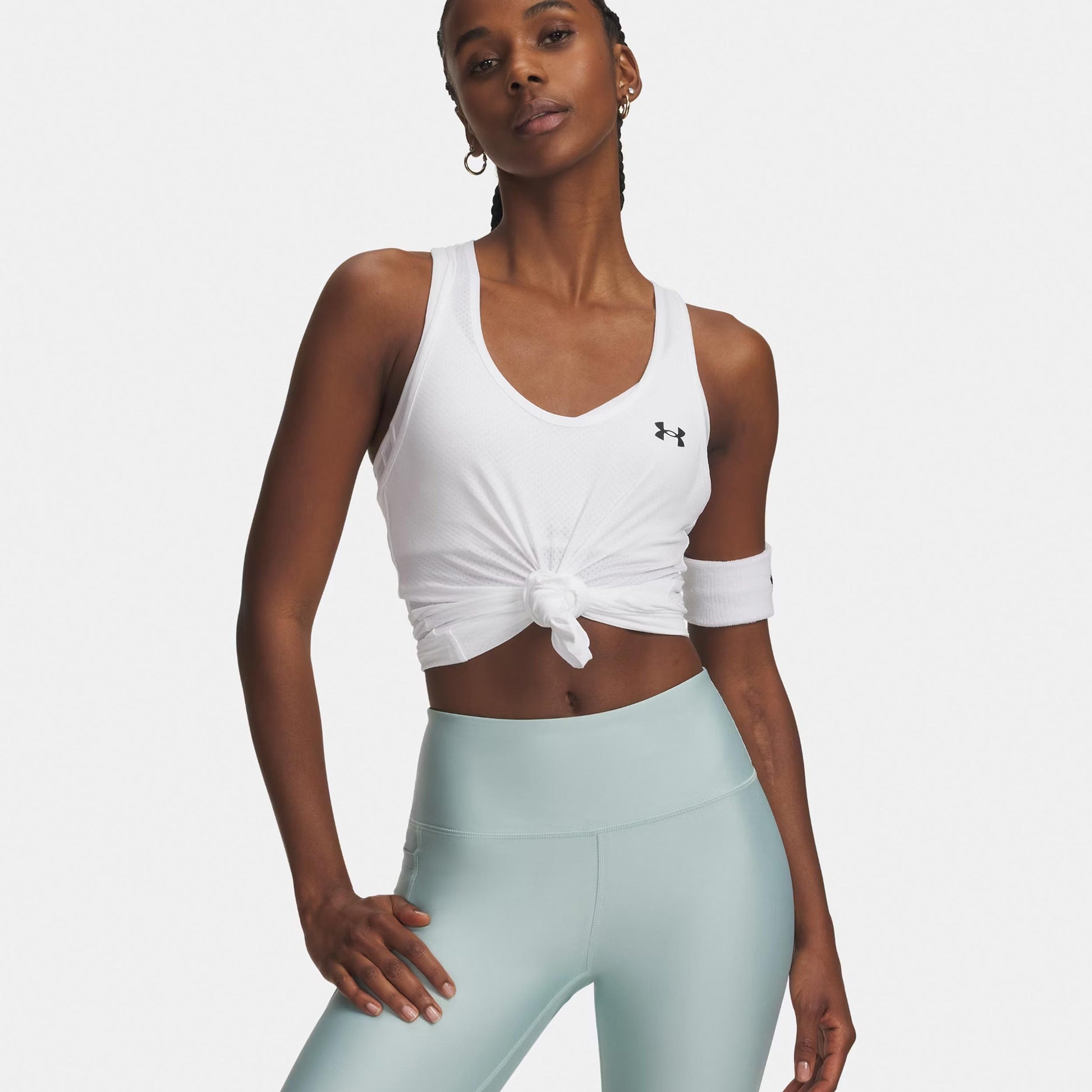 Under Armour Tech Mesh Racer Camiseta de tirantes Mujeres-blanco, negro