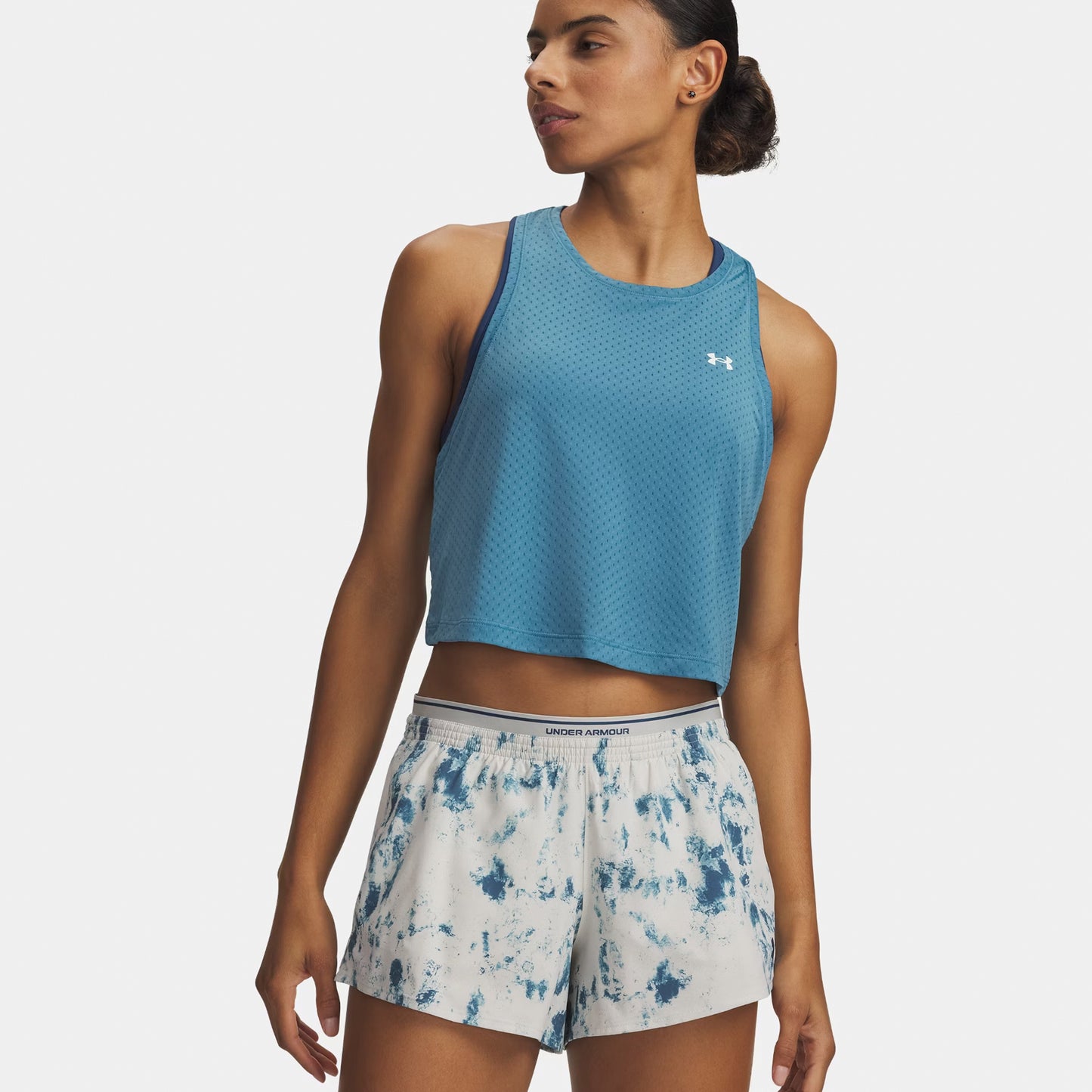 Under Armour Tech Sport Mesh Crop Camiseta de tirantes Mujeres-azul