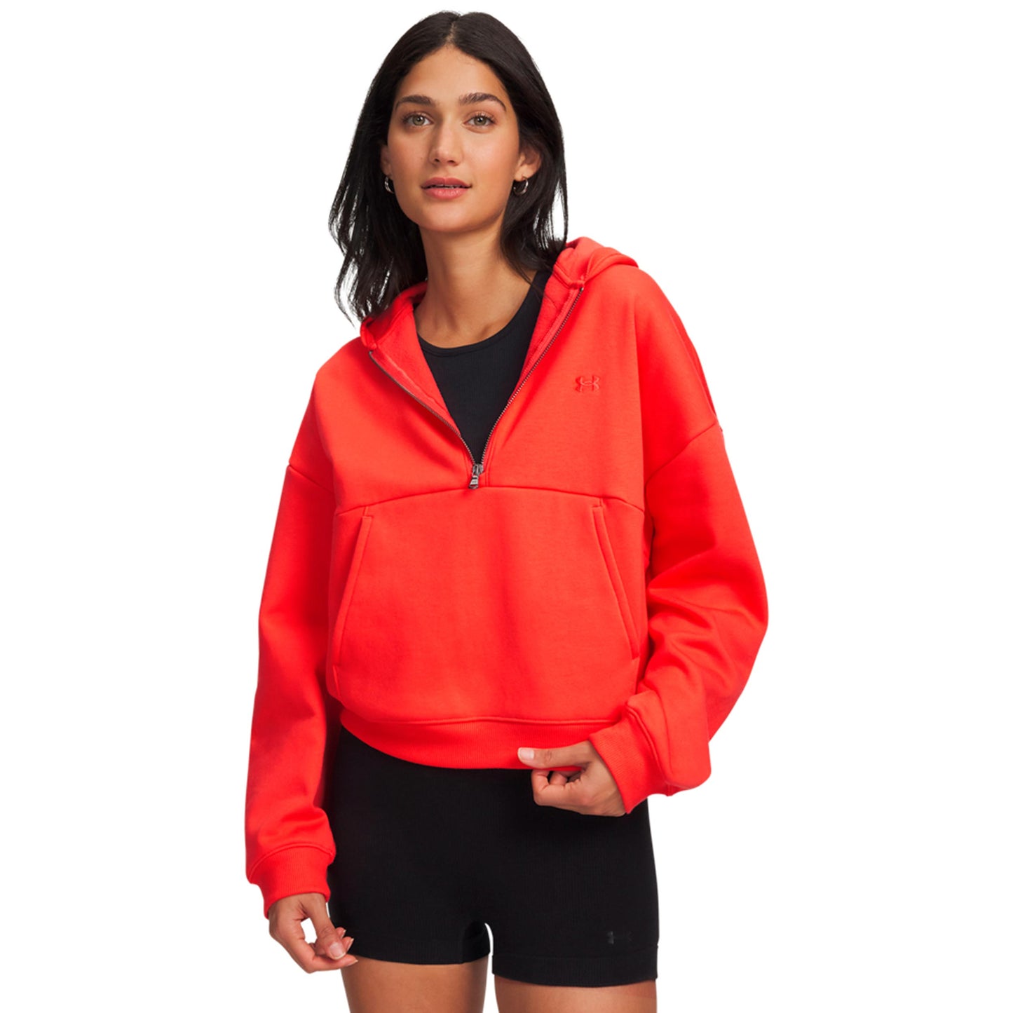 Under Armour Icon Fleece Halfzip Sudadera con capucha Mujeres-rojo, rojo